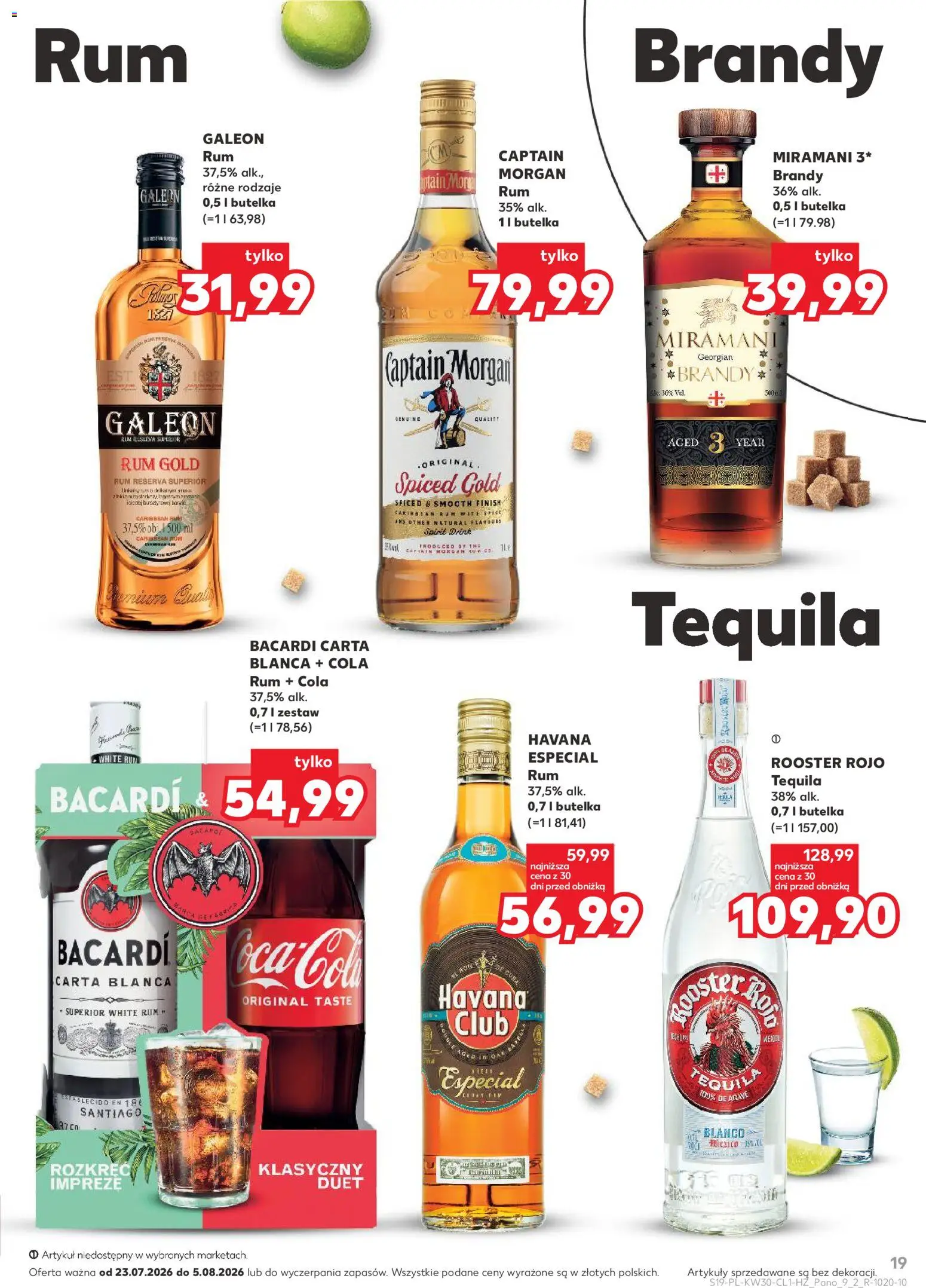 Kaufland Polsko leták - Barek od 23.07.2026 | Strana: 19 | Produkty: Morgan, Brandy, Cd, Captain Morgan