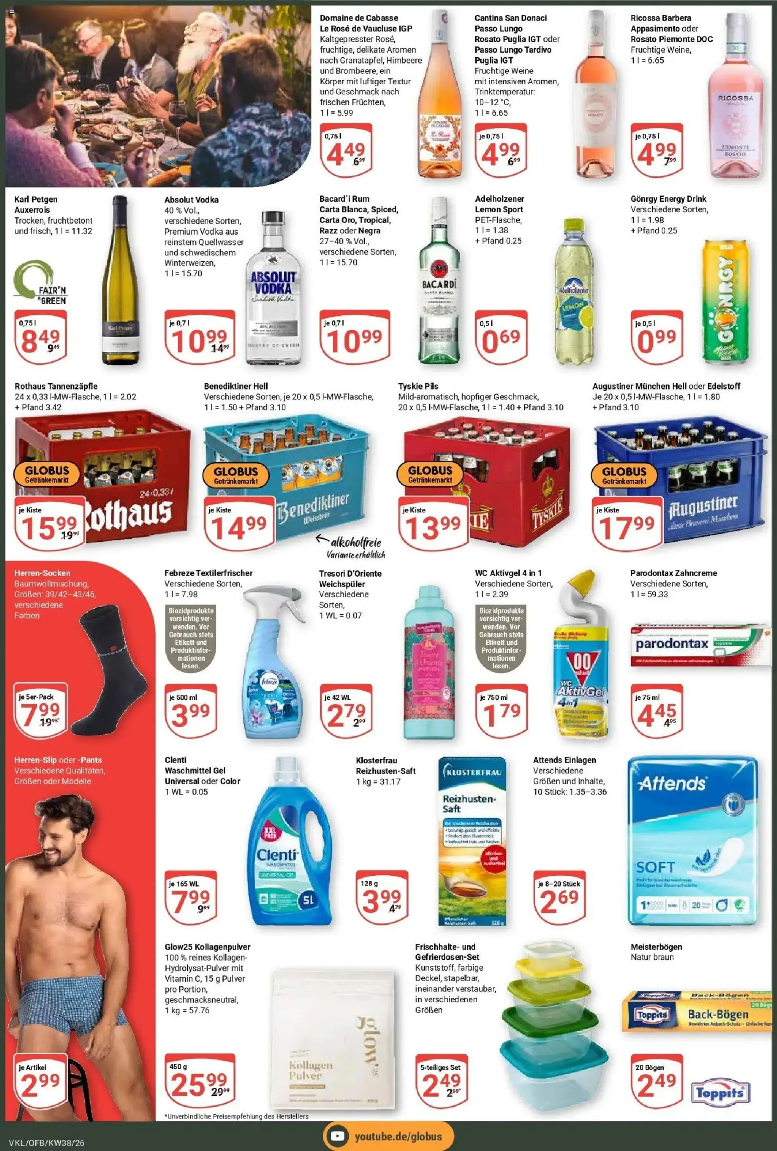 Globus Prospekt Völklingen (ab 14.09.2026) » Angebote online | Seite: 4 | Produkte: Bacardi, Tyskie, Adelholzener, Waschmittel