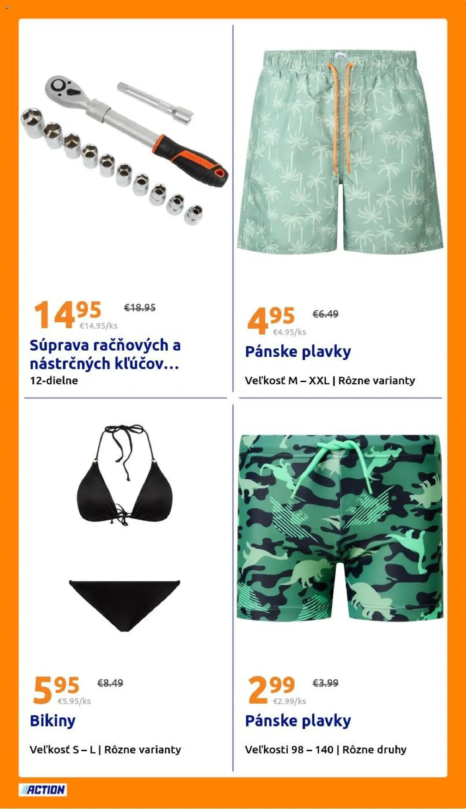 Nové Action akcie – leták je platný od 10.06.2026 | Strana: 23 | Produkty: Plavky, Pánske plavky