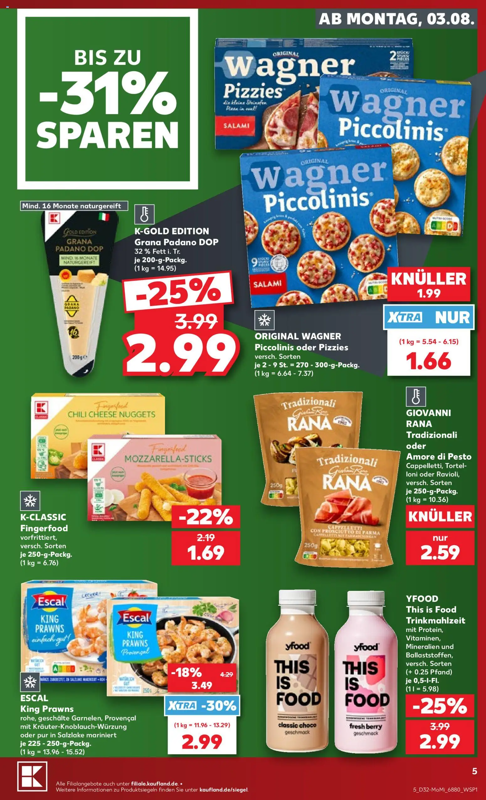 Kaufland Německo leták - Völklingen od 03.08.2026 | Strana: 5 | Produkty: Pesto, Grana Padano