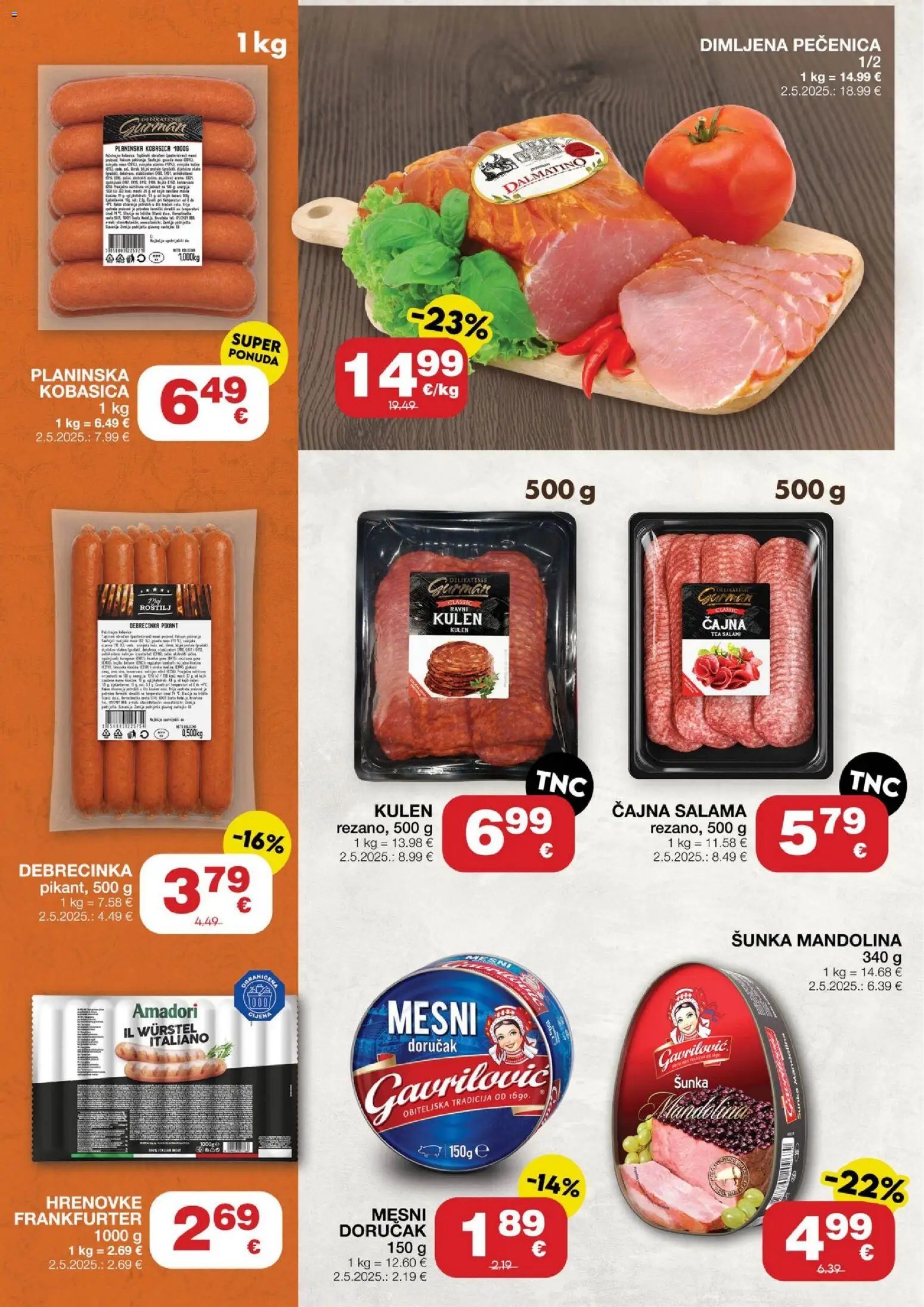 Stanić Diskont katalog | vrijedi od 03.09.2026 | Stranica: 2 | Proizvodi: Roštilj, Pečenica, Salama, Šunka