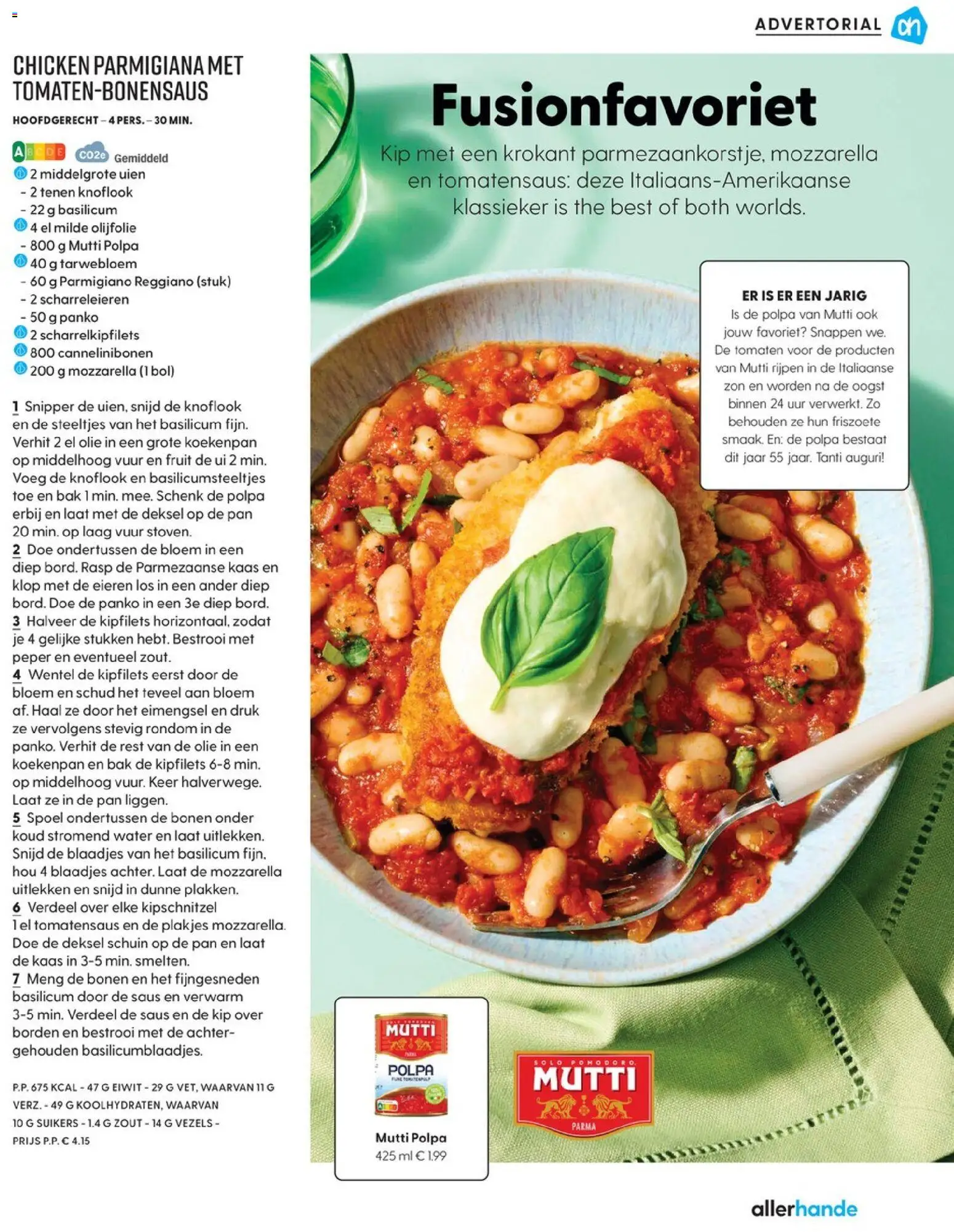 {H1} | Pagina: 119 | Producten: Pan, Rasp, Mozzarella, Water