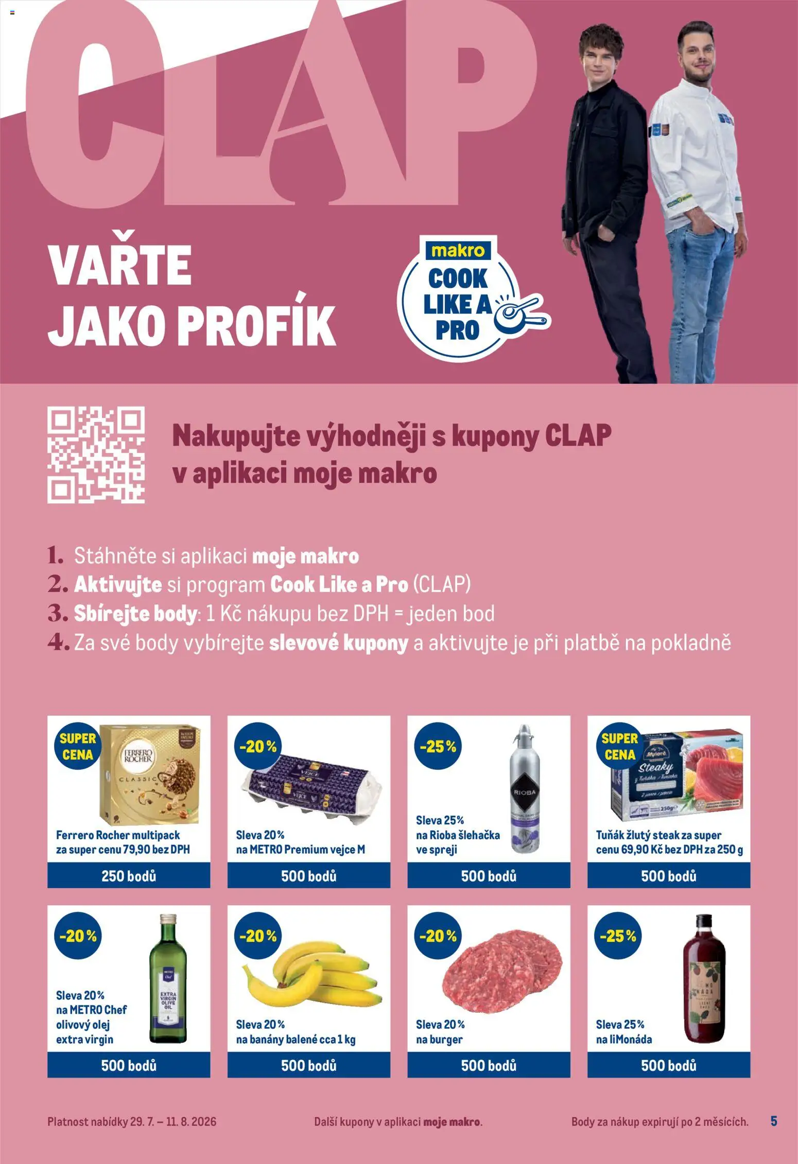 Makro leták - Pro milovníky jídla od 29.07.2026 | Strana: 5 | Produkty: Olivový olej, Ferrero Rocher, Olej, Šlehačka