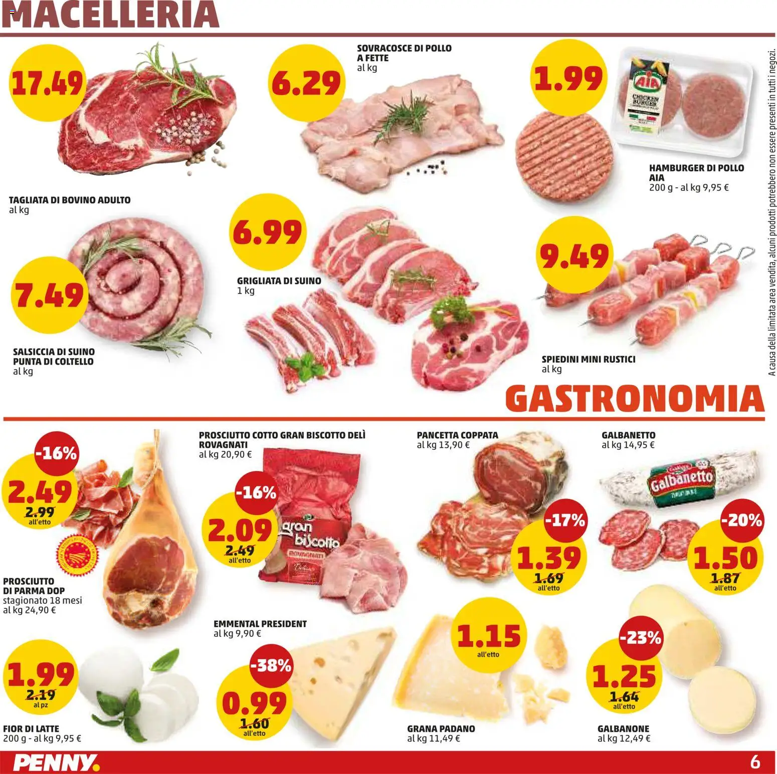 Volantino PENNY del 21.05.2026 | Pagina: 6 | Prodotti: Pollo, Suino, Rustici, Spiedini