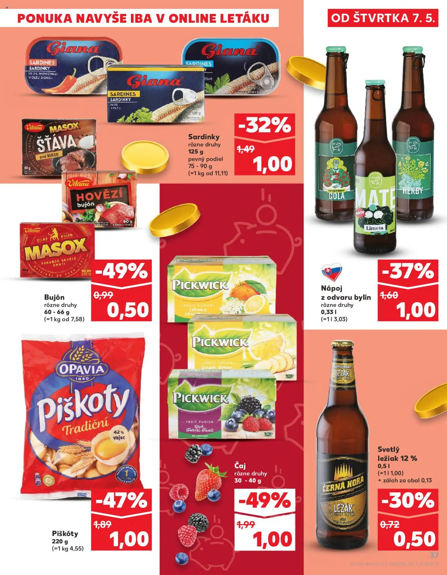 Kaufland SK akciós ujság - amely érvényes a következő dátumtól: 07.05.2026 | Oldal: 37 | Termékek: Cola
