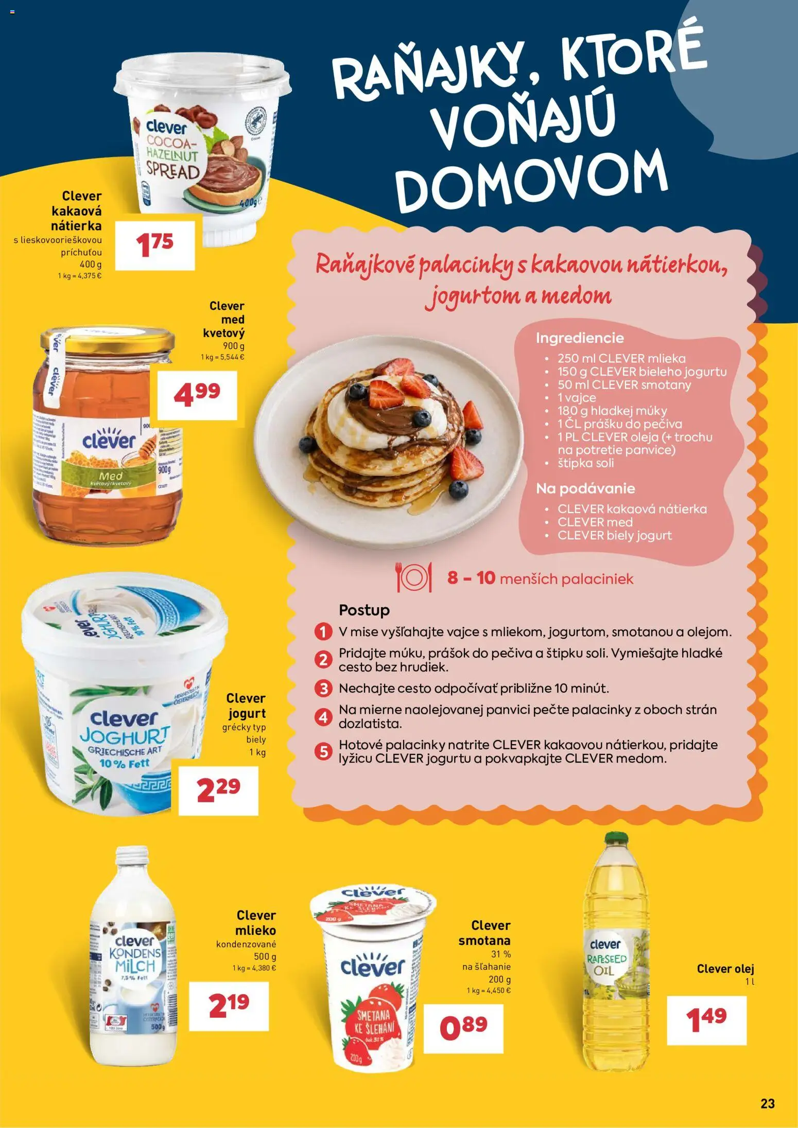Nové Billa akcie – leták je platný od 09.09.2026 | Strana: 23 | Produkty: Mlieko, Olej, Kondenzované mlieko, Biely jogurt