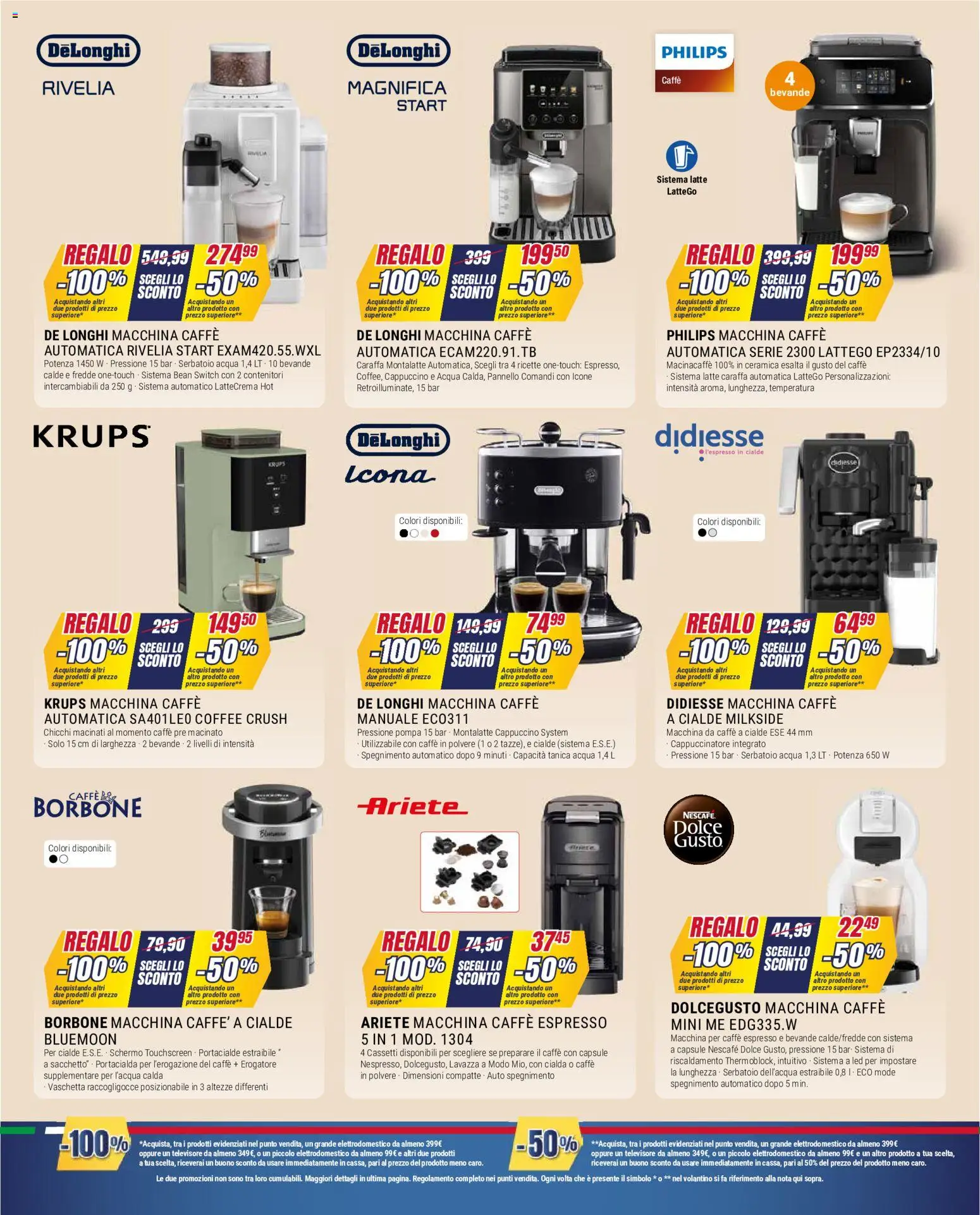 Volantino Trony del 29/10/2026 | Pagina: 27 | Prodotti: Schermo, Caffè, Bevande, Lavazza