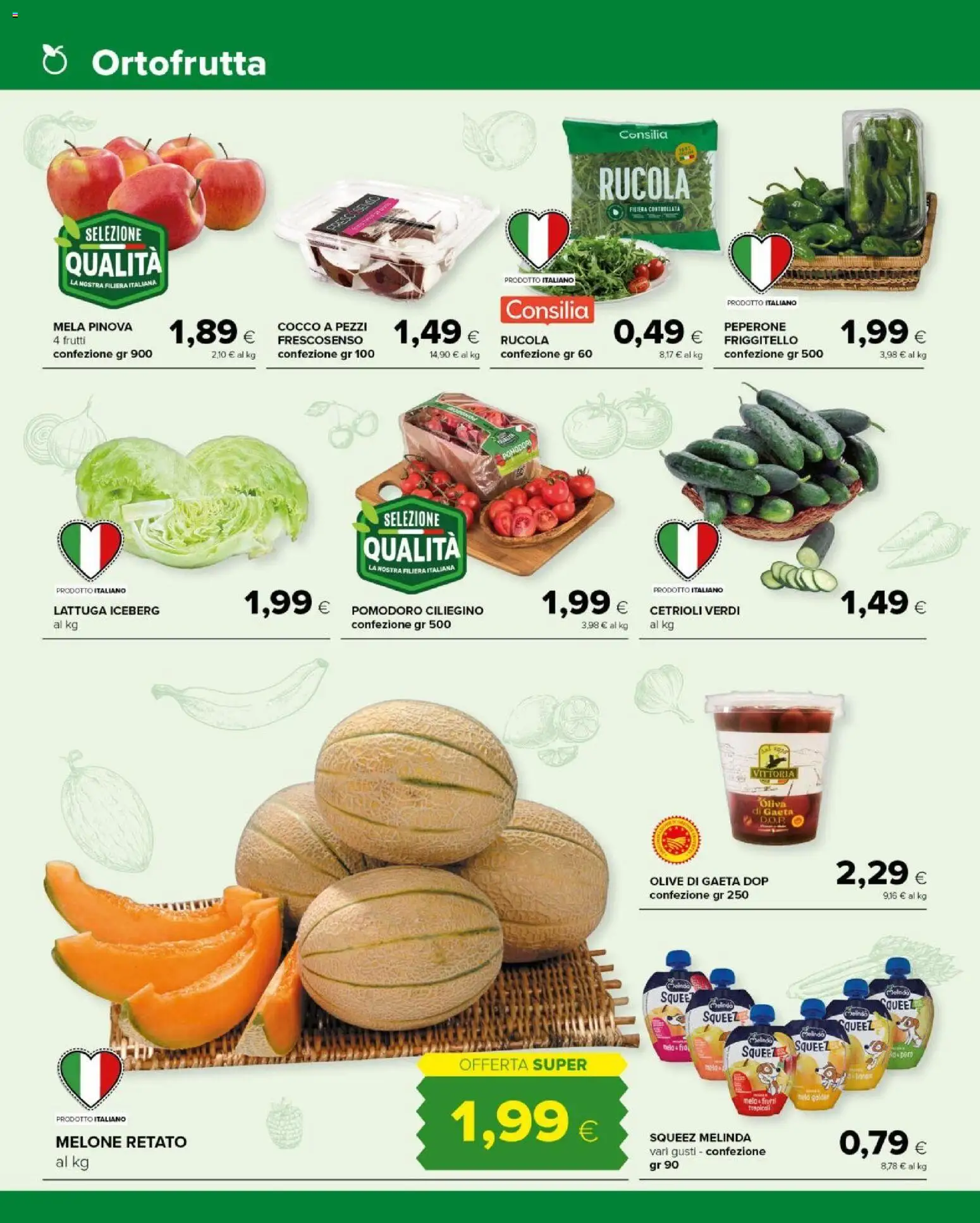 Volantino Tigre del 20.05.2026 | Pagina: 2 | Prodotti: Olive, Pomodori, Melone, Cocco