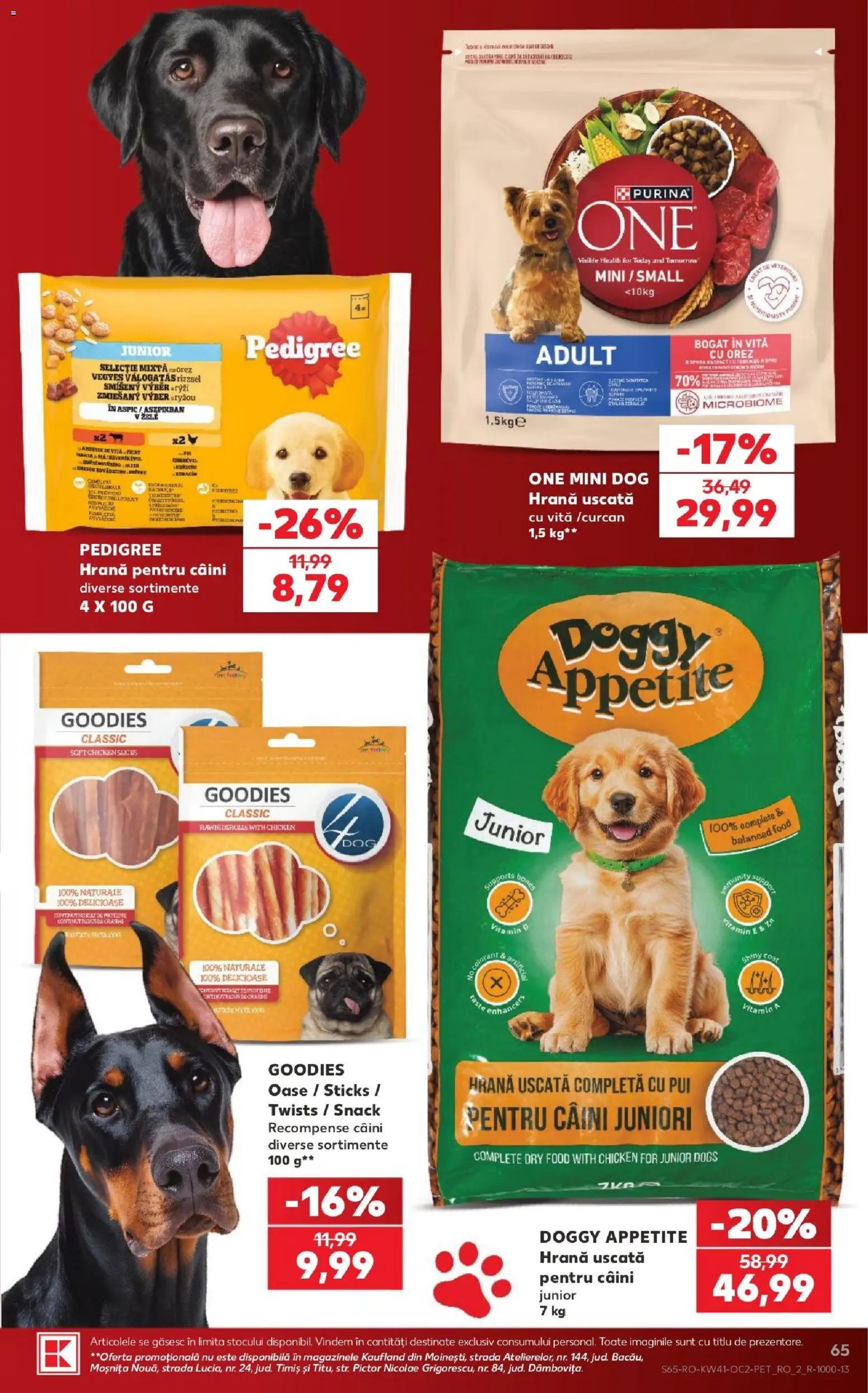 Kaufland RO akciós ujság - amely érvényes a következő dátumtól: 2026.10.07. | Oldal: 65 | Termékek: Vitamin, Pedigree, Cola, Purina