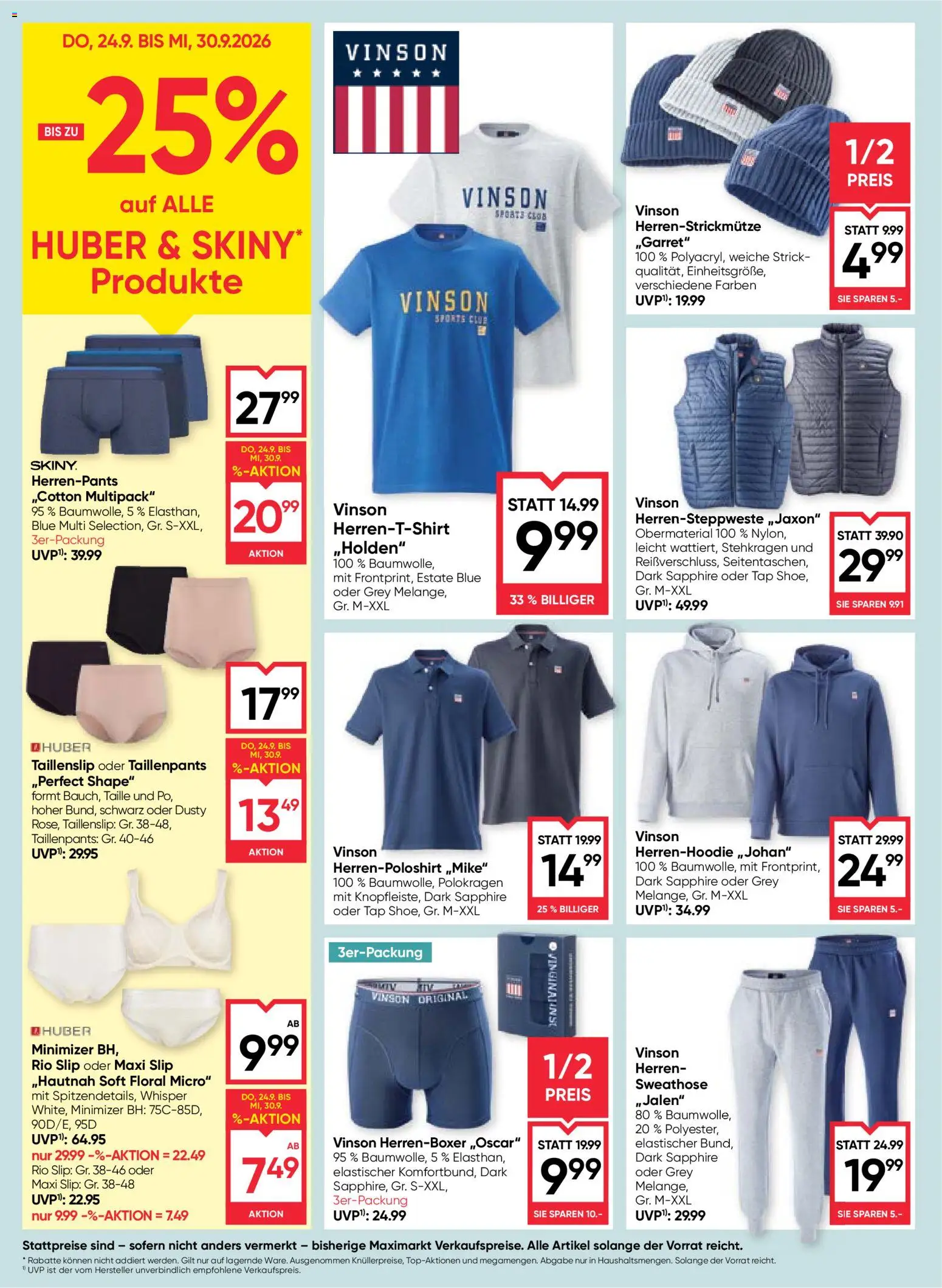 Maximarkt Flugblatt gültig ab 24.09.2026 | Seite: 20 | Produkte: BH, Slip