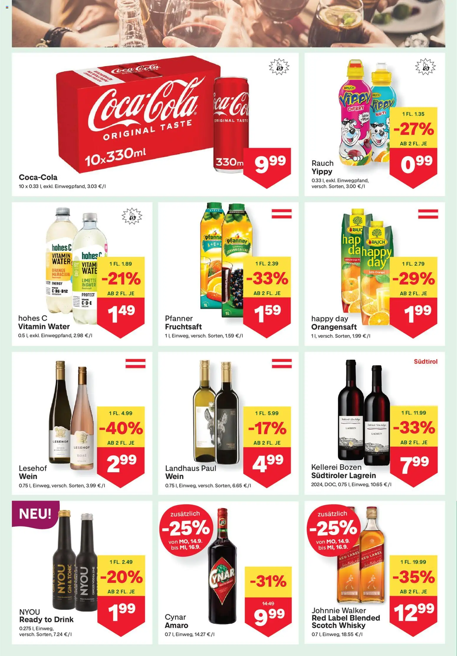 MPREIS Flugblatt gültig ab 10.09.2026 | Seite: 10 | Produkte: Gin, Limette, Wein