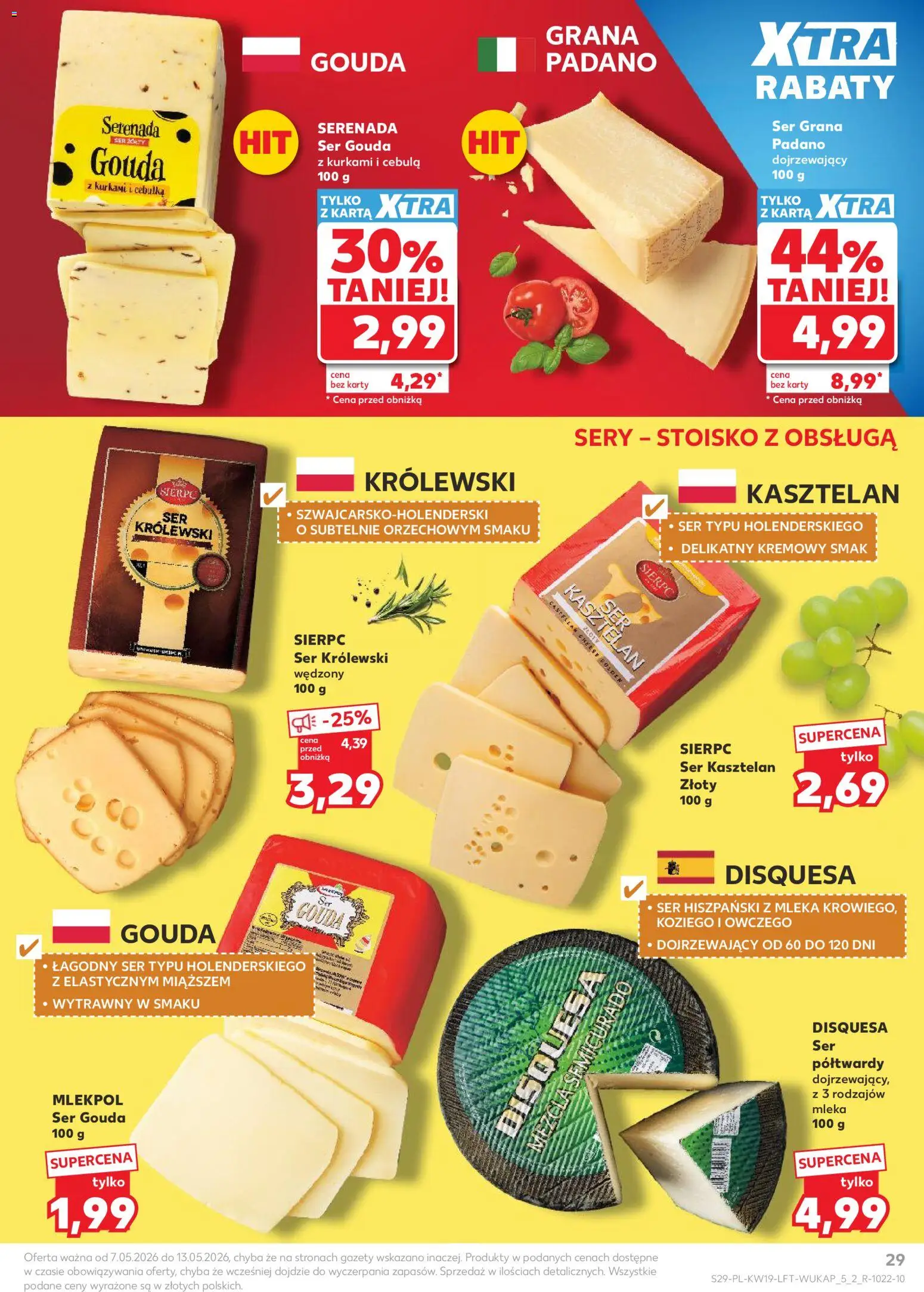 Kaufland gazetka od 07.05.2026 | Strona: 29 | Produkty: Karta, Mleka, Ser, Ser gouda