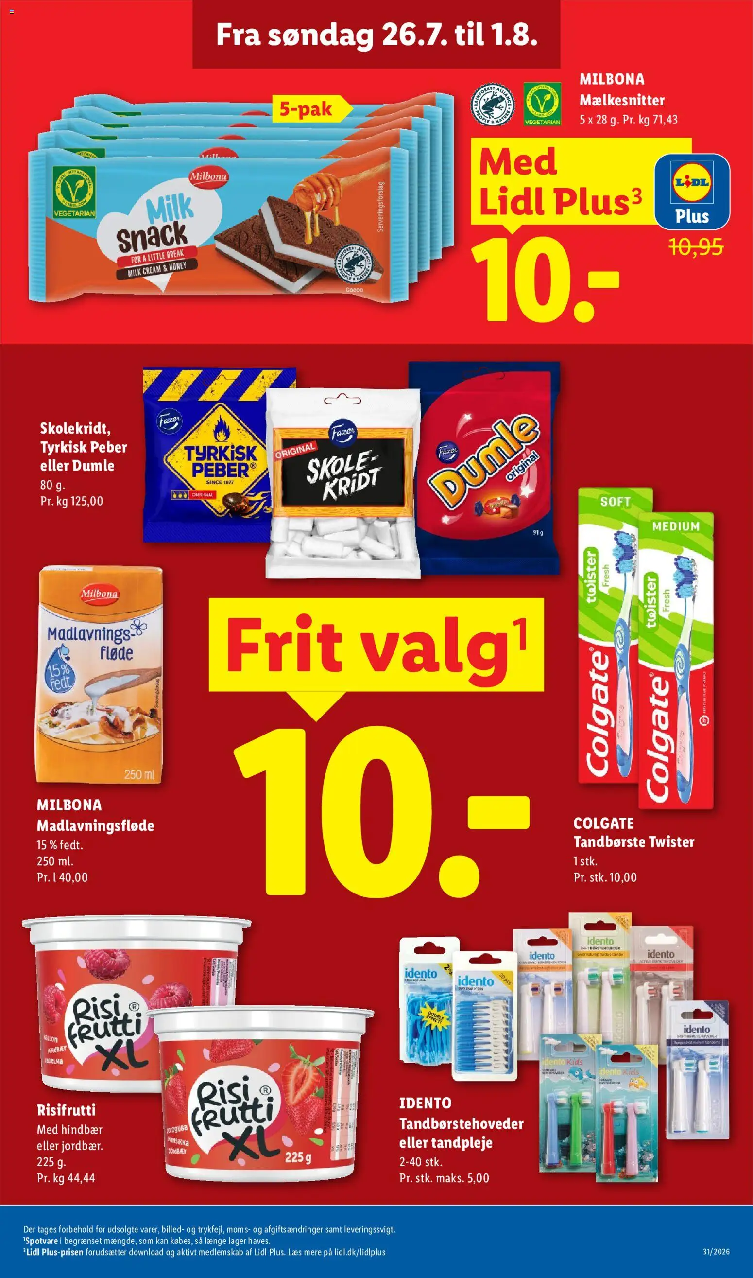 Lidl tilbudsavis – gyldig fra 26/07/2026 | Side: 21 | Produkter: Tandbørste, Peber, Hindbær, Søm