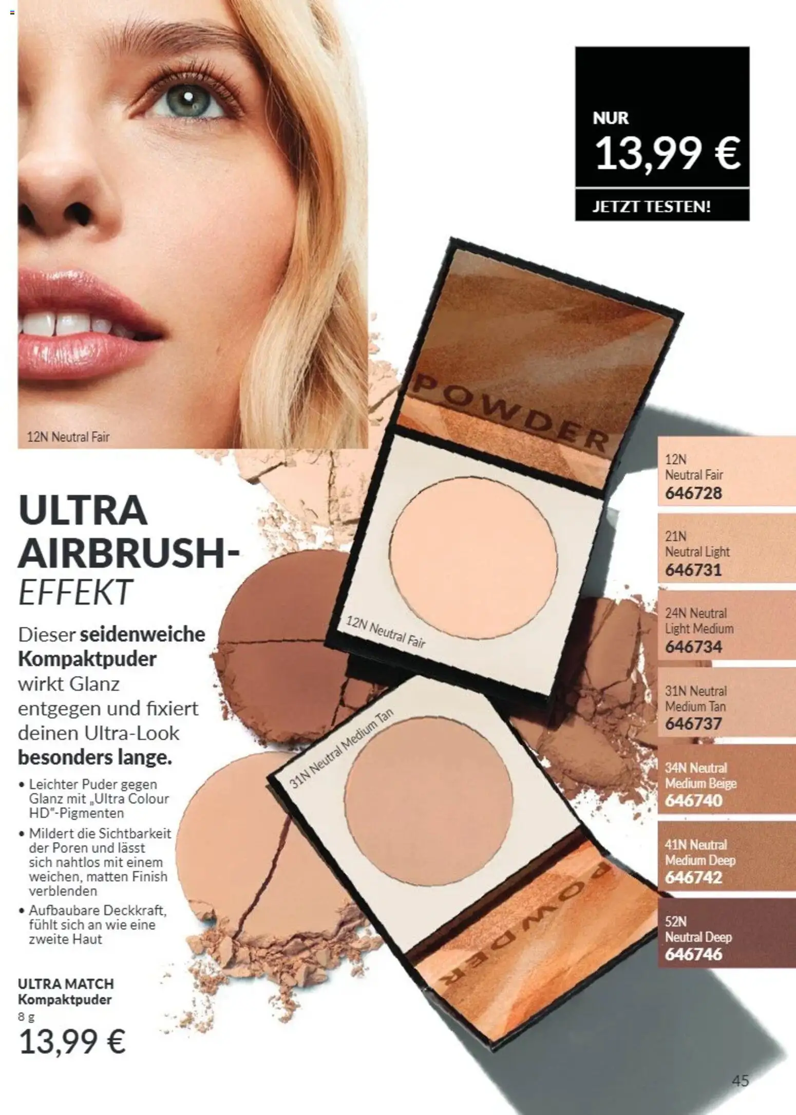 AVON Katalog August 2026 – gültig ab 08.08.2026 | Seite: 45 | Produkte: Puder, Finish