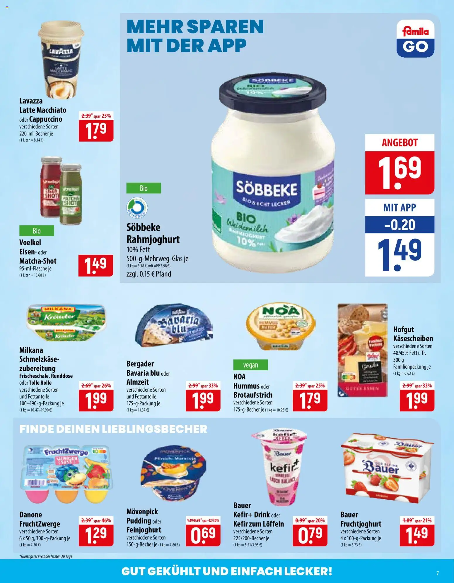 Famila Prospekt – gültig ab 02.11.2026 | Seite: 7 | Produkte: Lavazza, Kefir, Milkana, Hummus