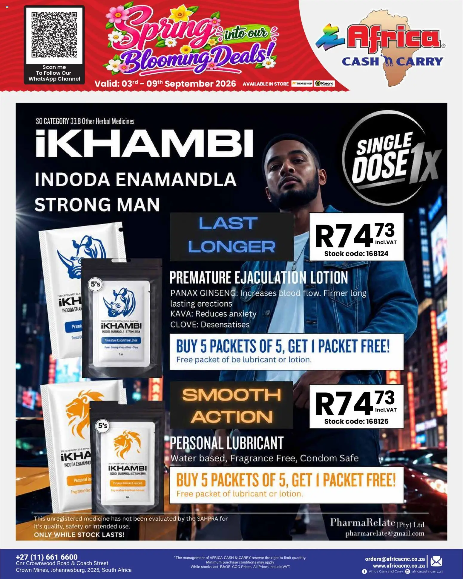New Africa Cash & Carry catalogue – valid from 03/09/2026 | Page: 19 | Products: Fragrance, Stock, Water, Lotion