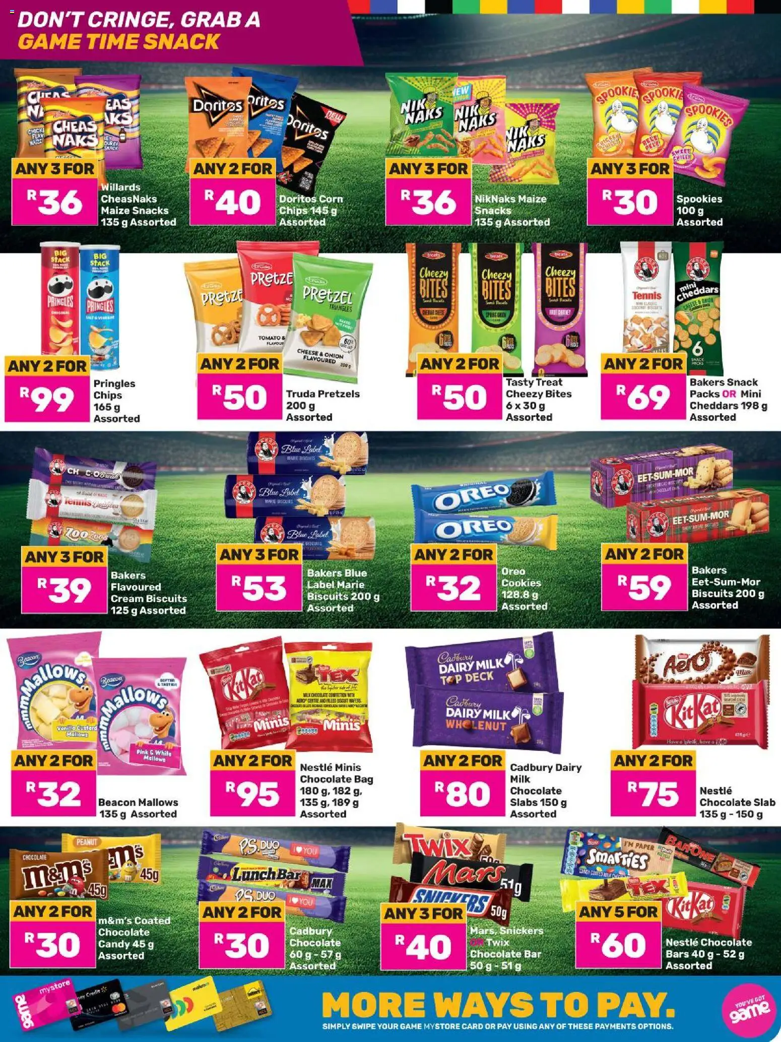 New Game catalogue – valid from 25.05.2026 | Page: 15 | Products: Corn, Bag, Cheese, Snacks