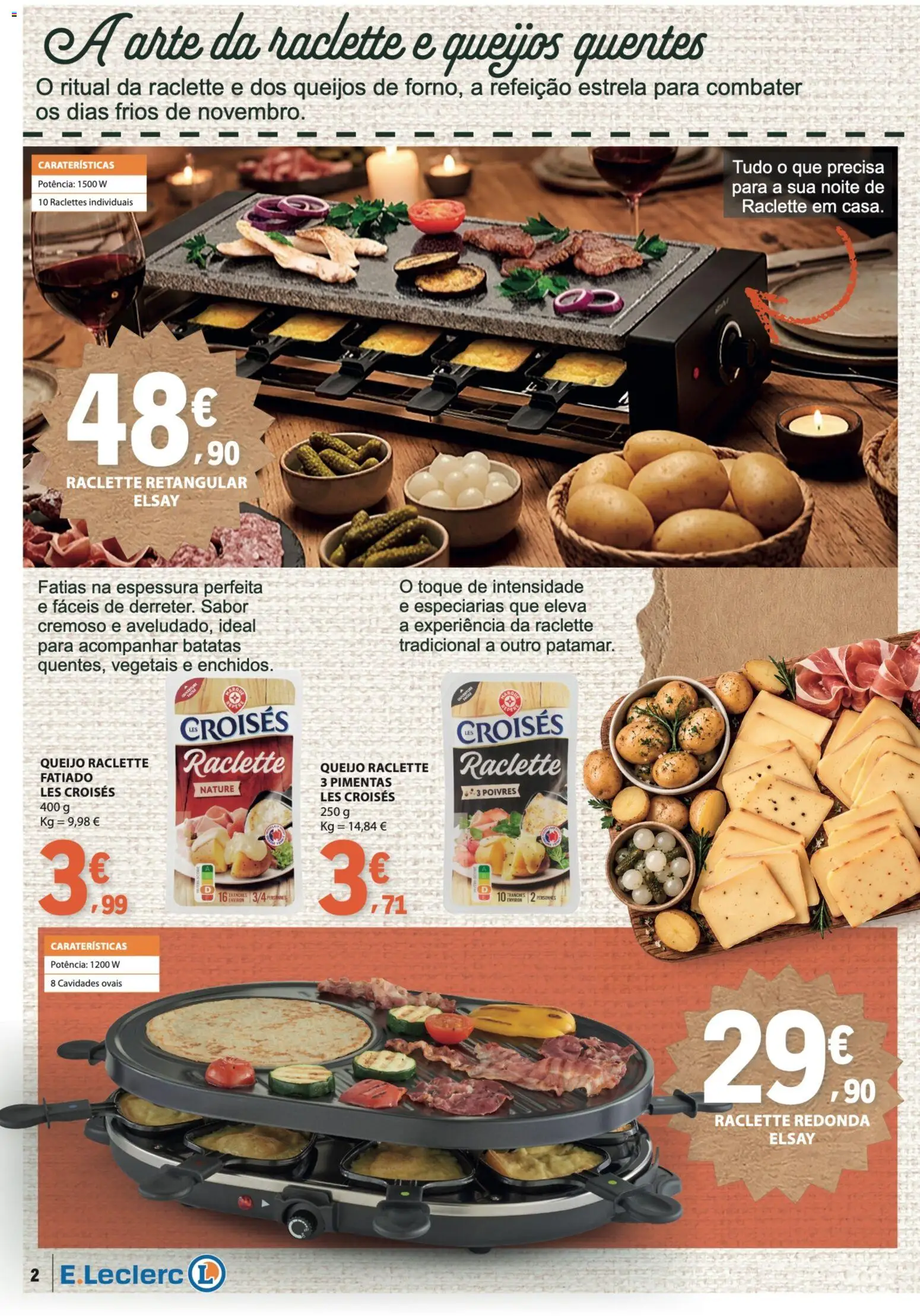 E.Leclerc folheto da Nossa Marca │ válido de 01/11/2026 | Página: 2 | Produtos: Especiarias, Batatas, Queijo Raclette, Queijo