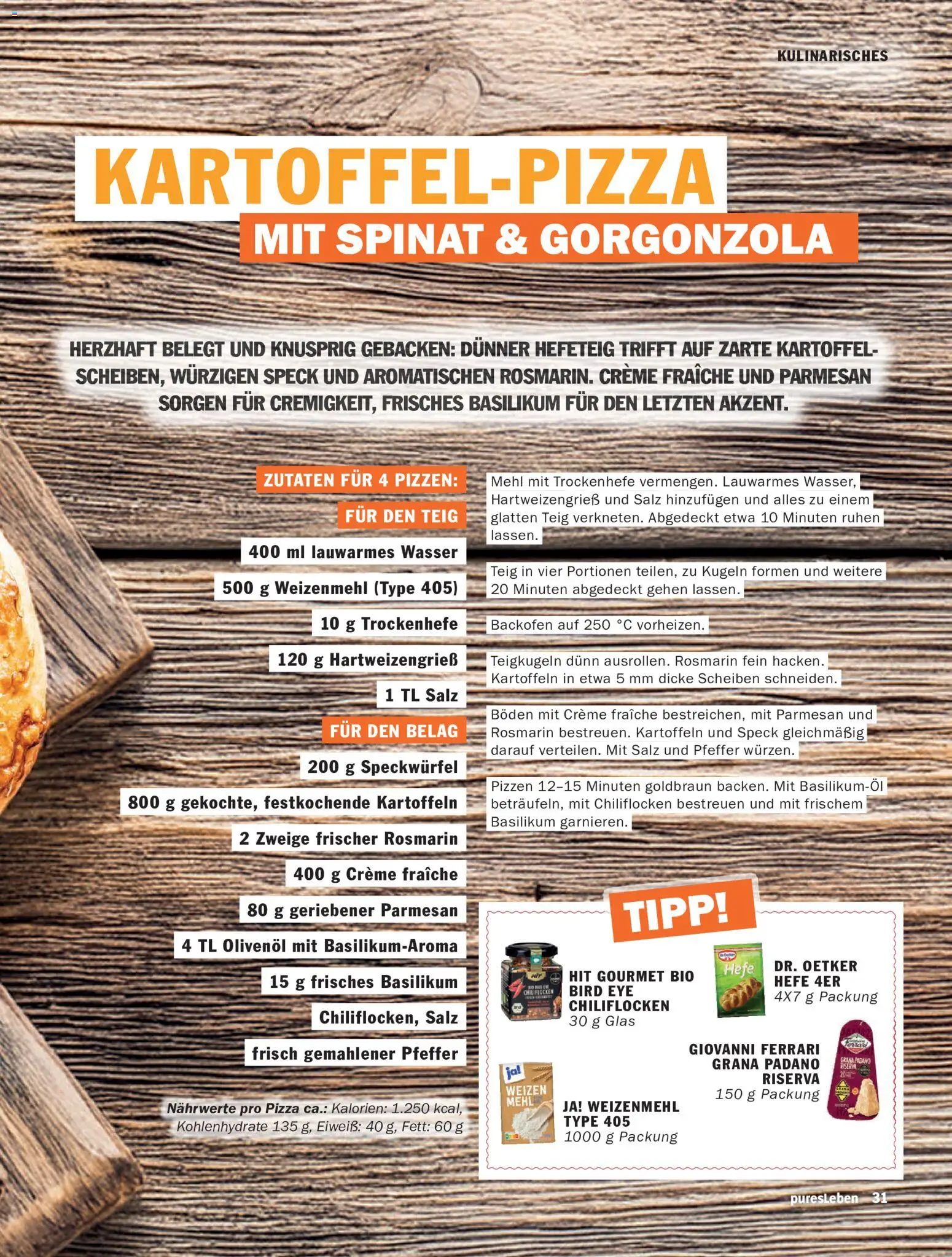 HIT pures Leben 03/2026 – gültig ab 01.07.2026 | Seite: 31 | Produkte: Creme, Salz, Pfeffer, Pizza