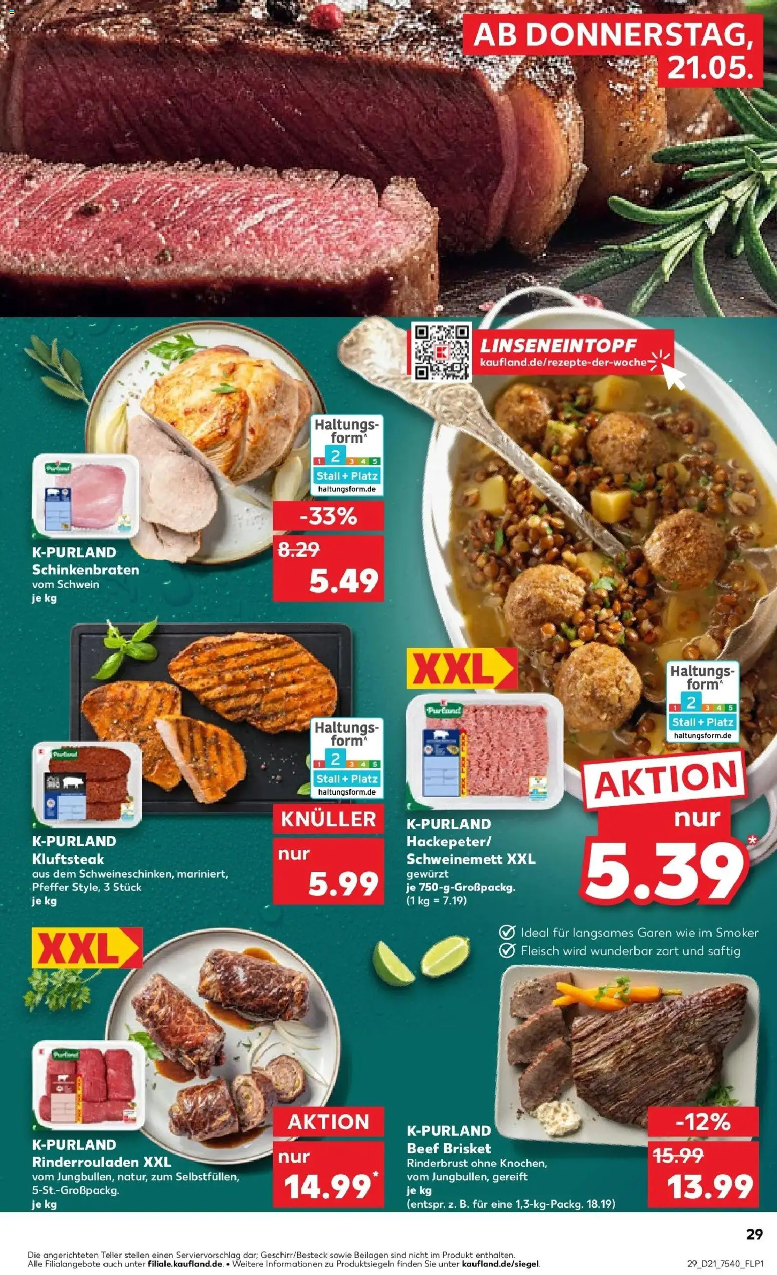 Kaufland Prospekt Dessau-Roßlau – gültig ab 18.05.2026 | Seite: 34 | Produkte: Rinderrouladen, Pfeffer, Fleisch