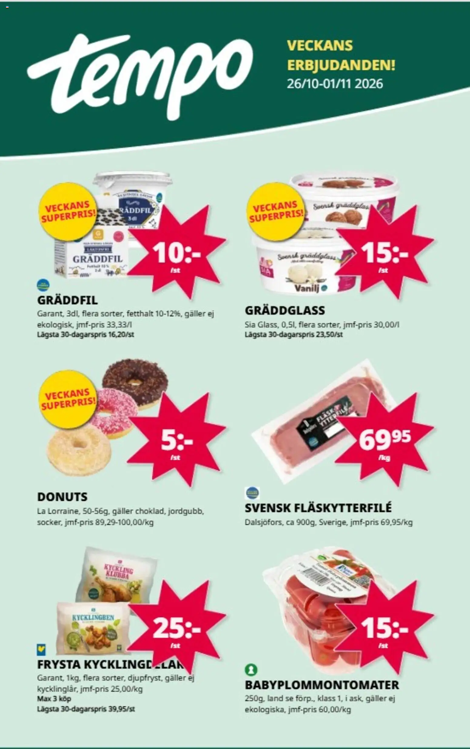 Tempo reklamblad aktuell från 26/10/2026 | Sida: 1