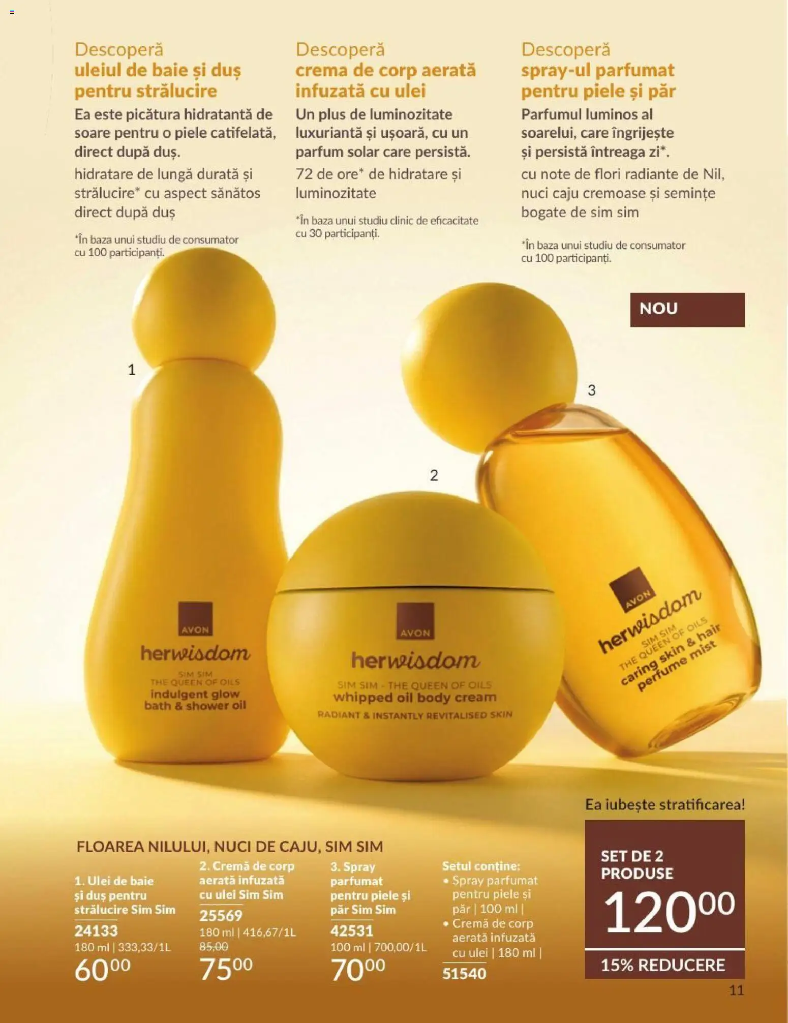 Noul catalog Avon – valabil de la 01.09.2026 | Pagină: 11 | Produse: Body, Cremă de corp, Nuci, Plus