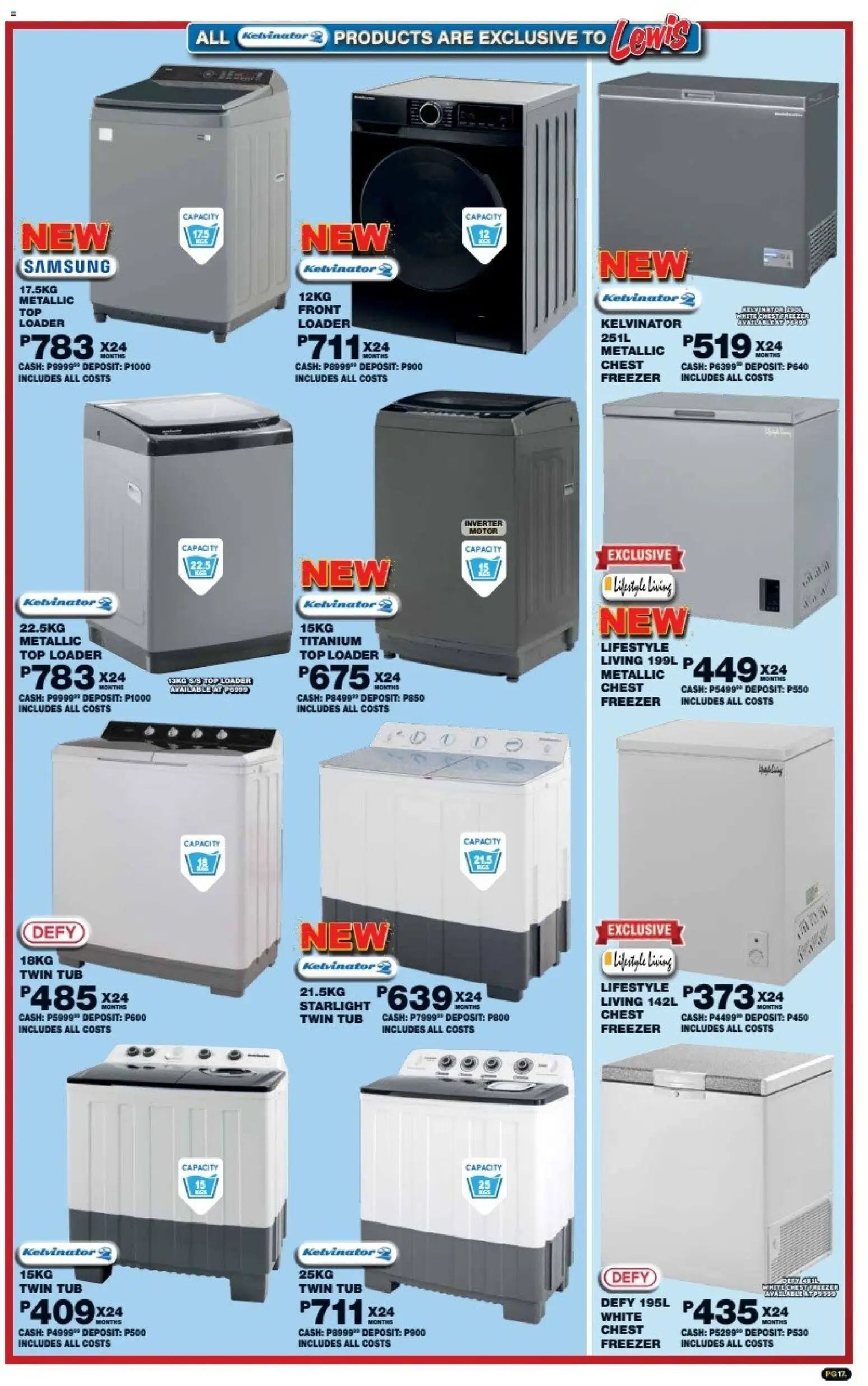 New Lewis Stores catalogue – valid from 05/10/2026 | Page: 17 | Products: Freezer, Chest freezer