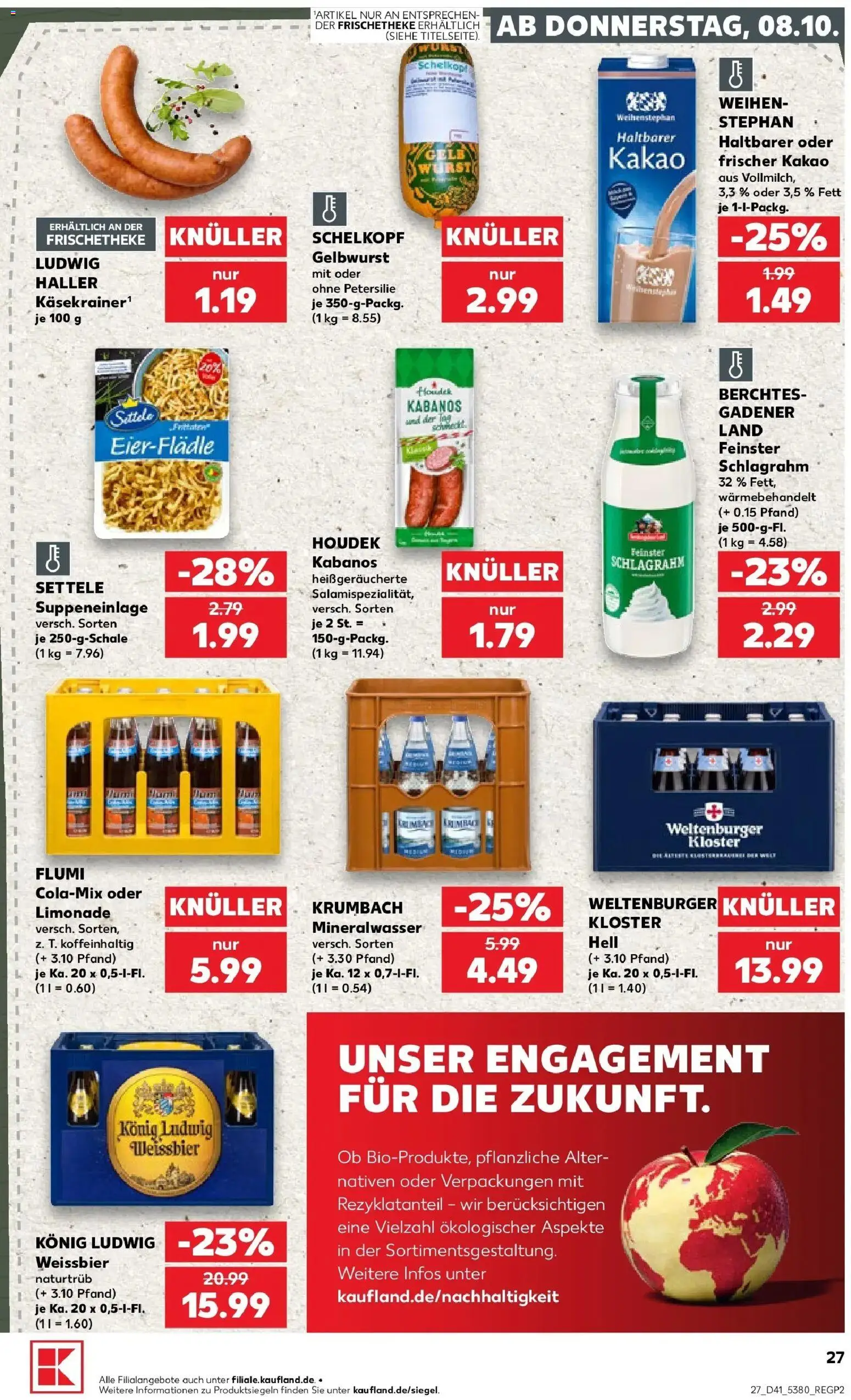 Prospekt Kaufland ab 05.10.2026 » Angebote Online zum Blättern | Seite: 37 | Produkte: Weißbier, Mineralwasser, Wurst, Petersilie