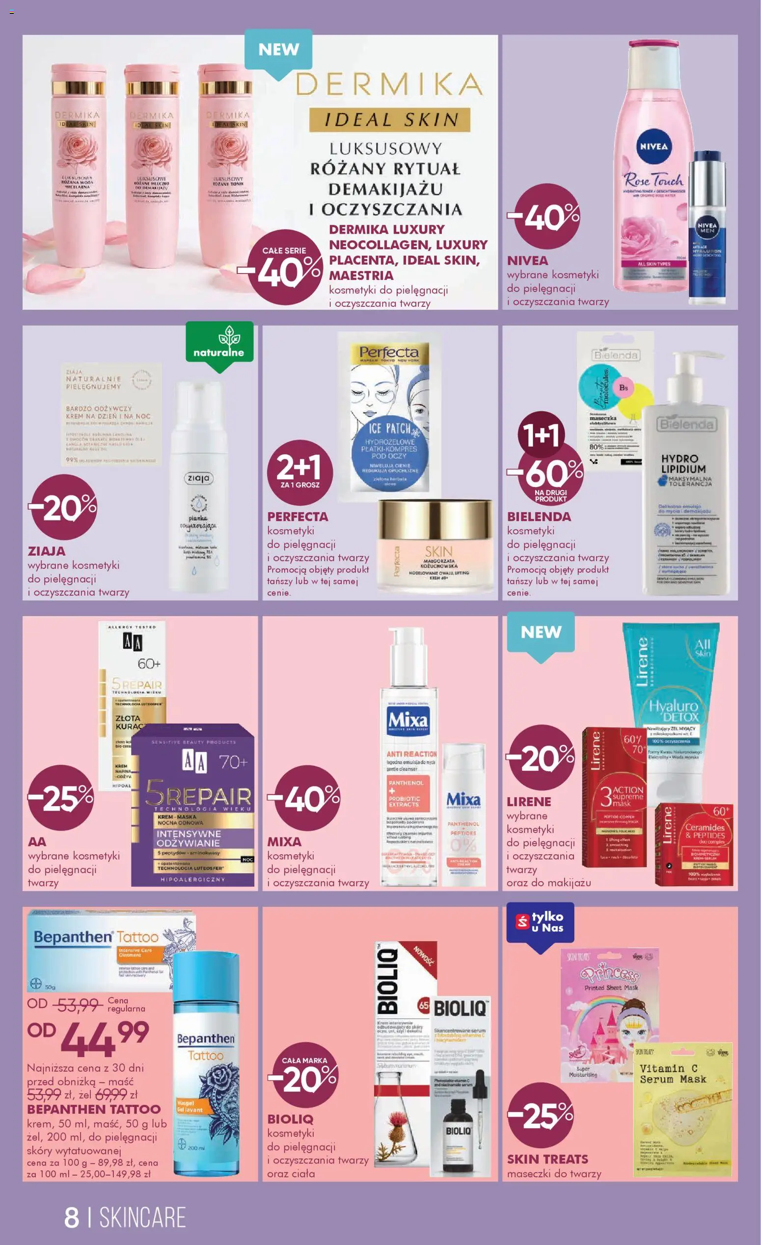 Super-pharm gazetka od 08.04.2026 | Strona: 8 | Produkty: Maseczki do twarzy, Maseczki, Herbata, Woda