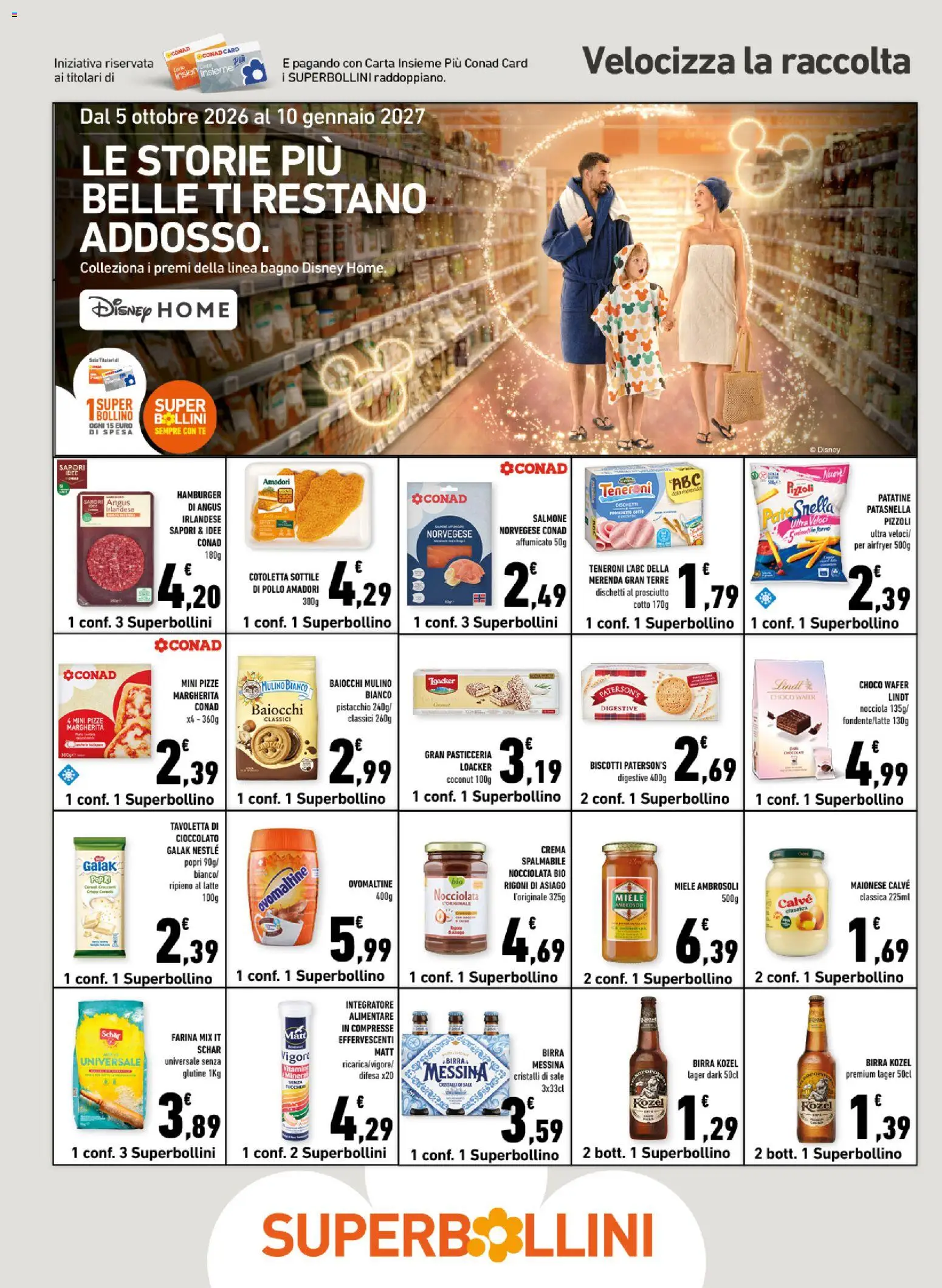 Volantino Conad del 21/10/2026 | Pagina: 14 | Prodotti: Biscotti, Maionese, Tavoletta, Miele