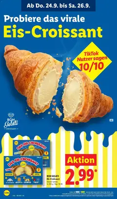 DAS EIS-CROISSANT VANILLE, 2 Stück ab 21.09.2026 gültig | Seite: 5 | Produkte: Ofen, Croissant, Vanille