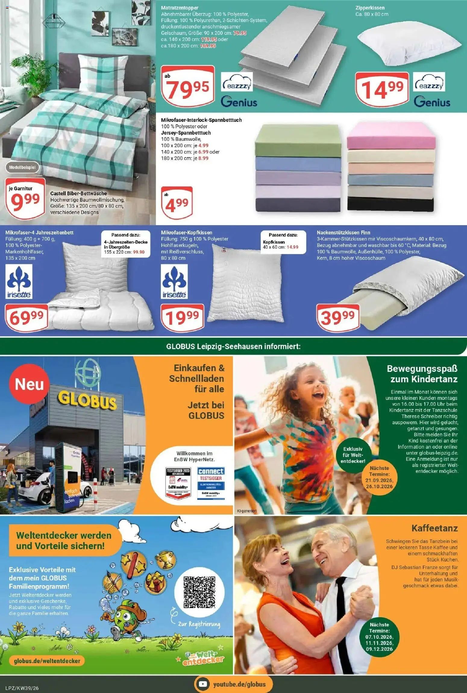 Globus Prospekt Leipzig (ab 21.09.2026) » Angebote online | Seite: 29 | Produkte: Kaffee, Kopfkissen, Uhr