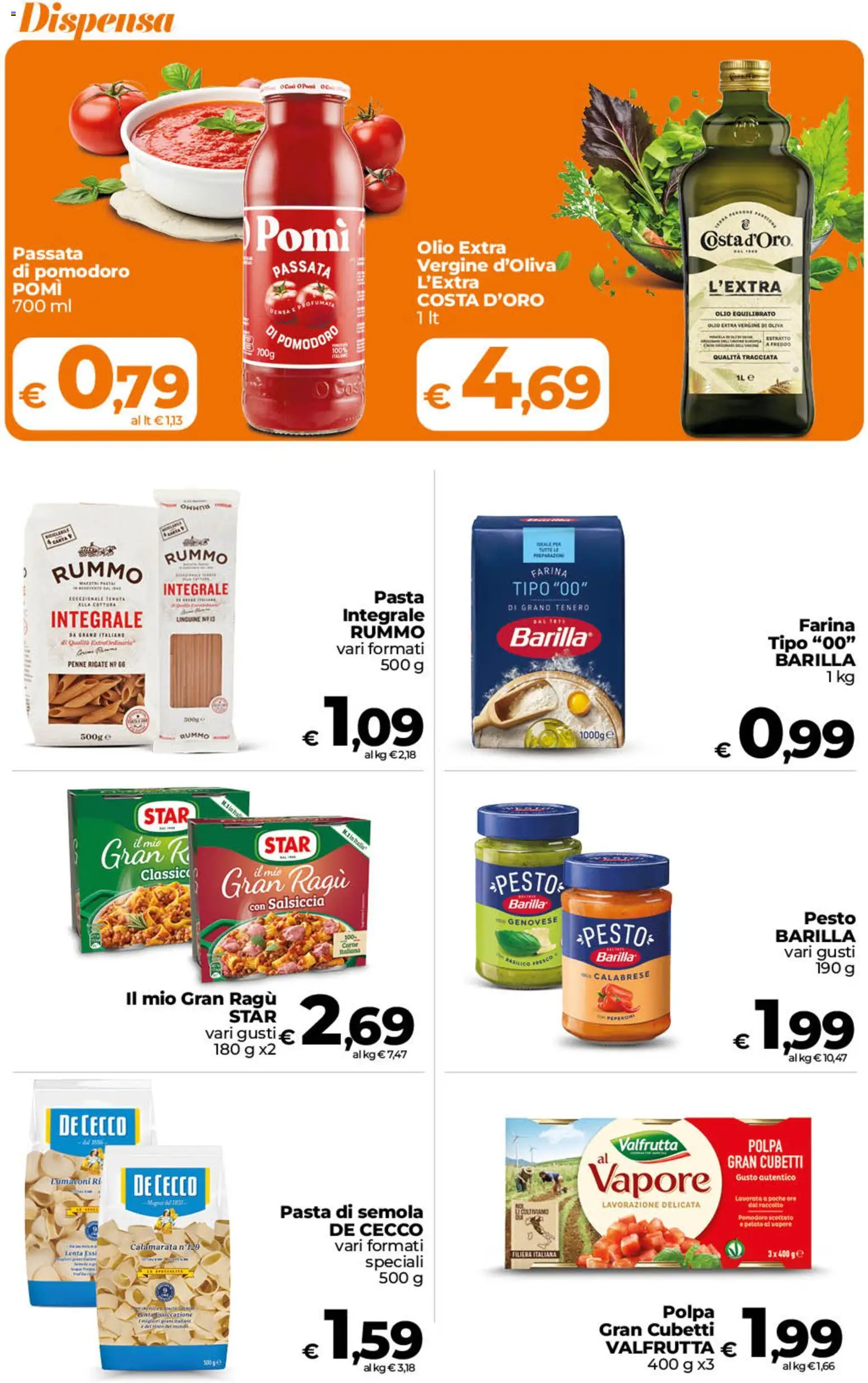 Volantino Ipercoop del 23/10/2026 | Pagina: 27 | Prodotti: Salsiccia, Pasta, Olio extra vergine, Semola