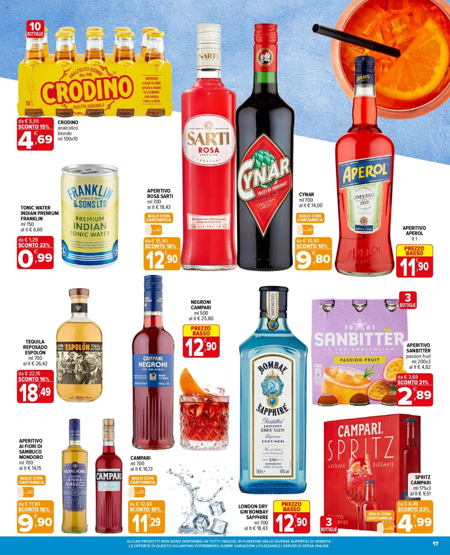 Volantino Iperal del 01/07/2026 | Pagina: 17 | Prodotti: Gin, Spezie, Tequila, Aperitivo
