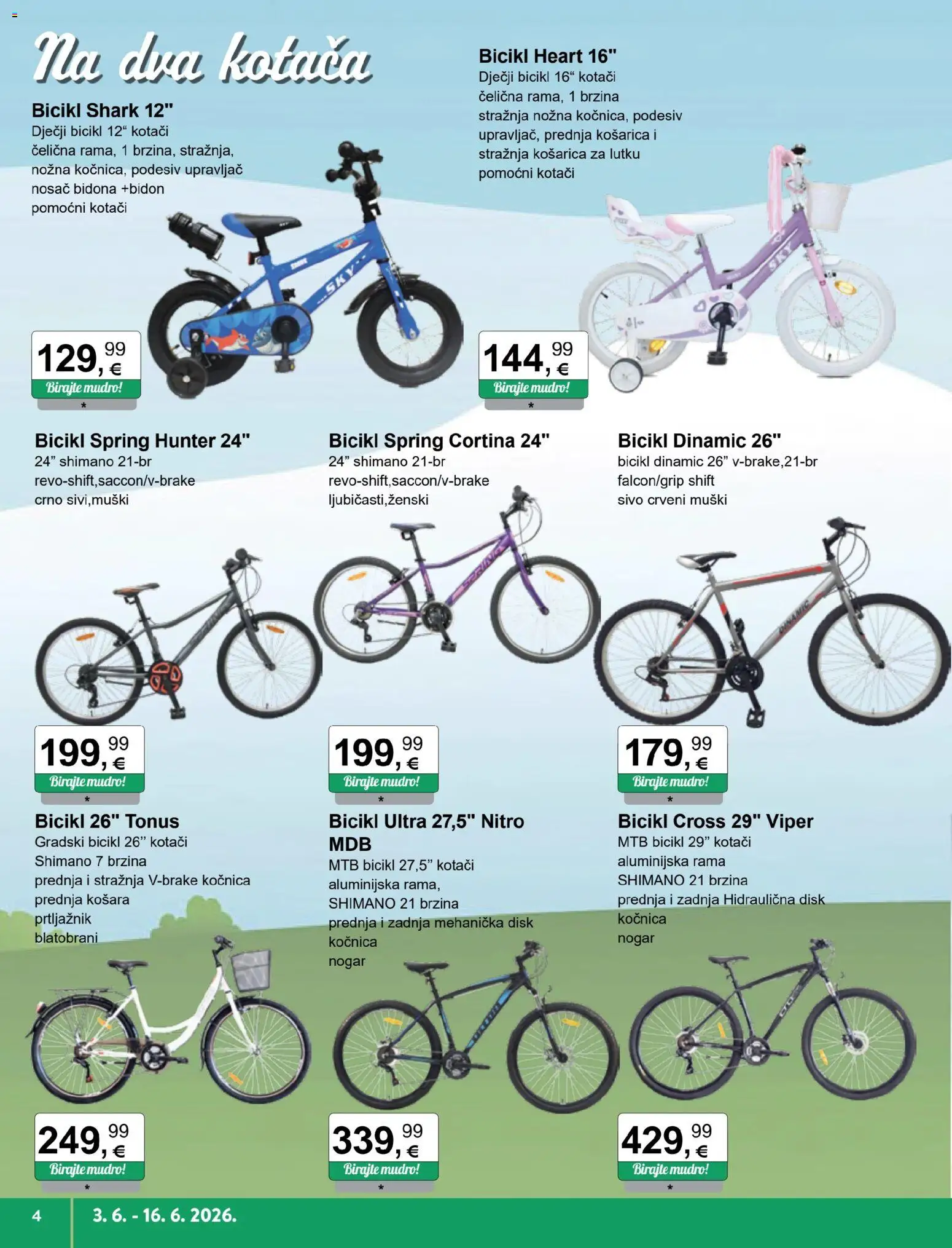 KTC katalog | vrijedi od 03.06.2026 | Stranica: 4 | Proizvodi: Košara, Bicikl, Disk
