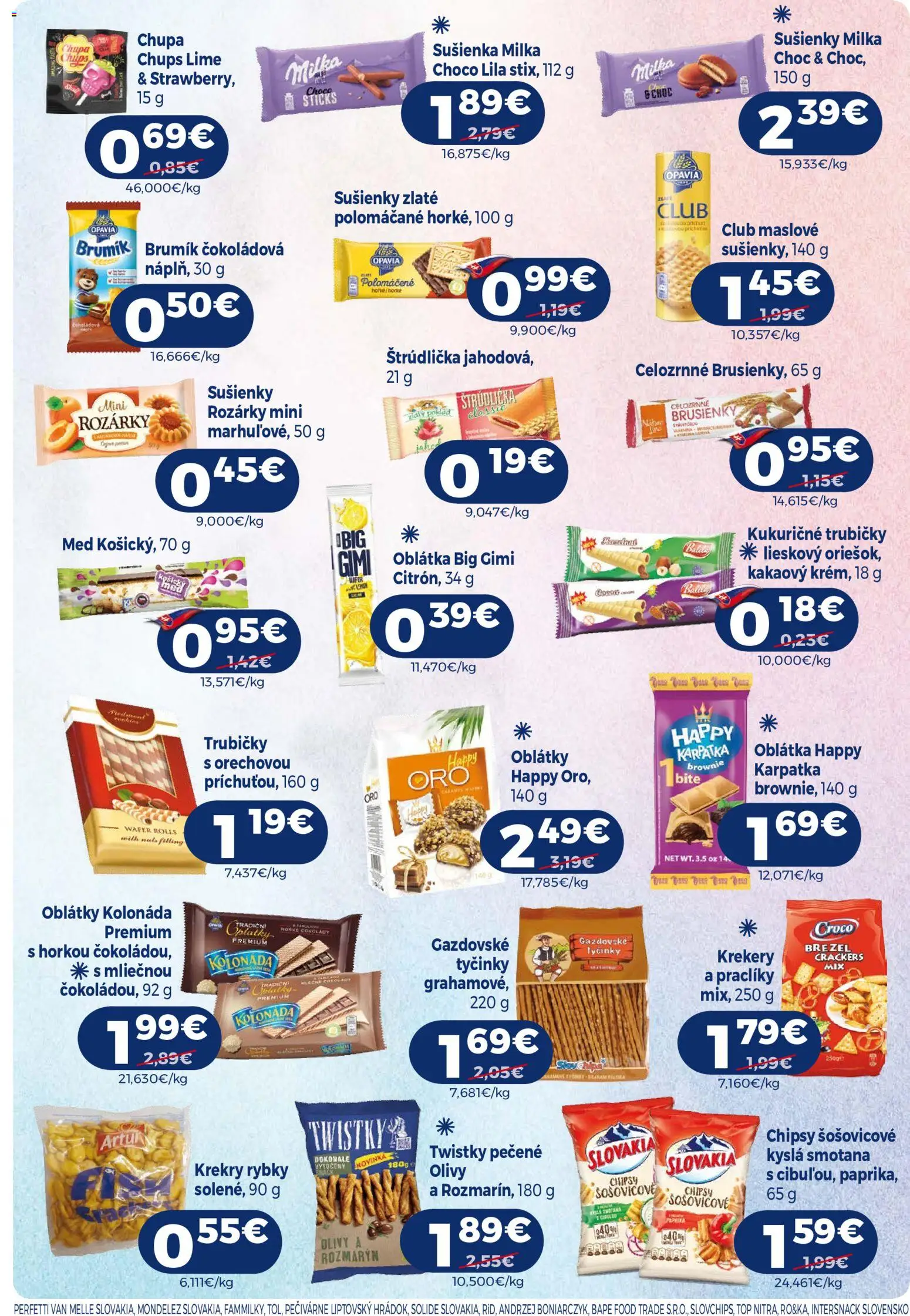 Nové Milk Agro akcie – leták je platný od 08.07.2026 | Strana: 11 | Produkty: Smotana, Chipsy, Milka, Med