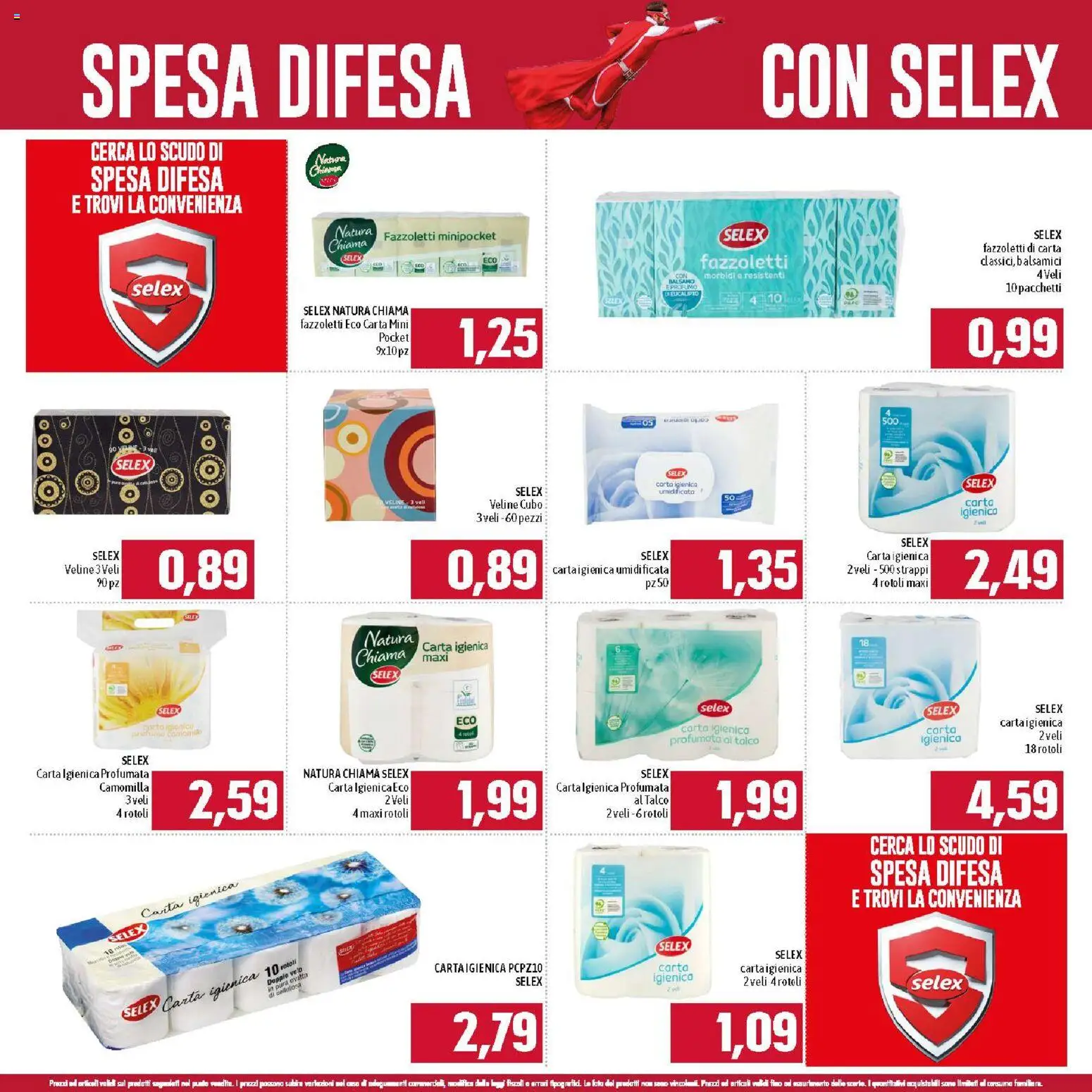 Volantino Famila del 01.02.2026 | Pagina: 22 | Prodotti: Carta igienica, Fazzoletti di carta, Veline, Talco