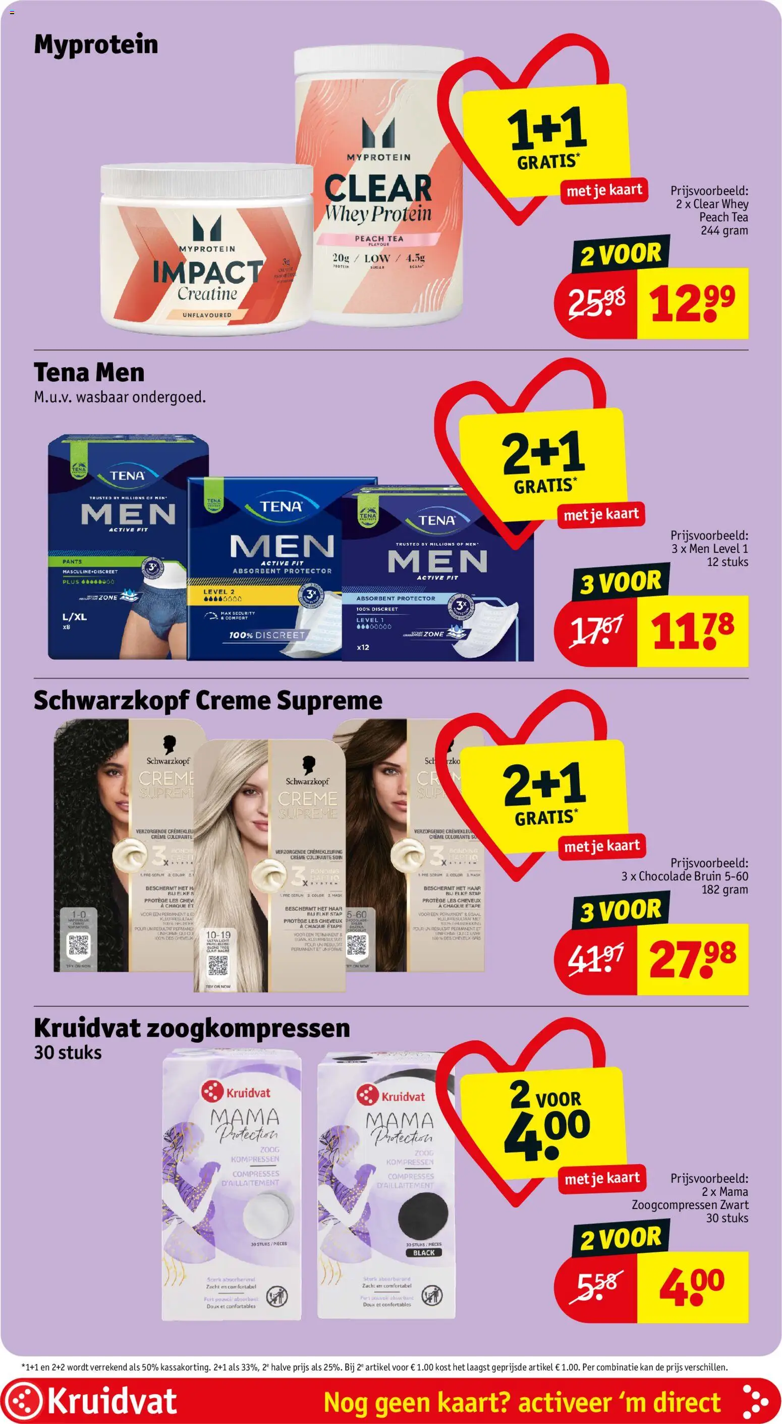 {H1} | Pagina: 7 | Producten: Whey, Kompressen, Kaart, Kan