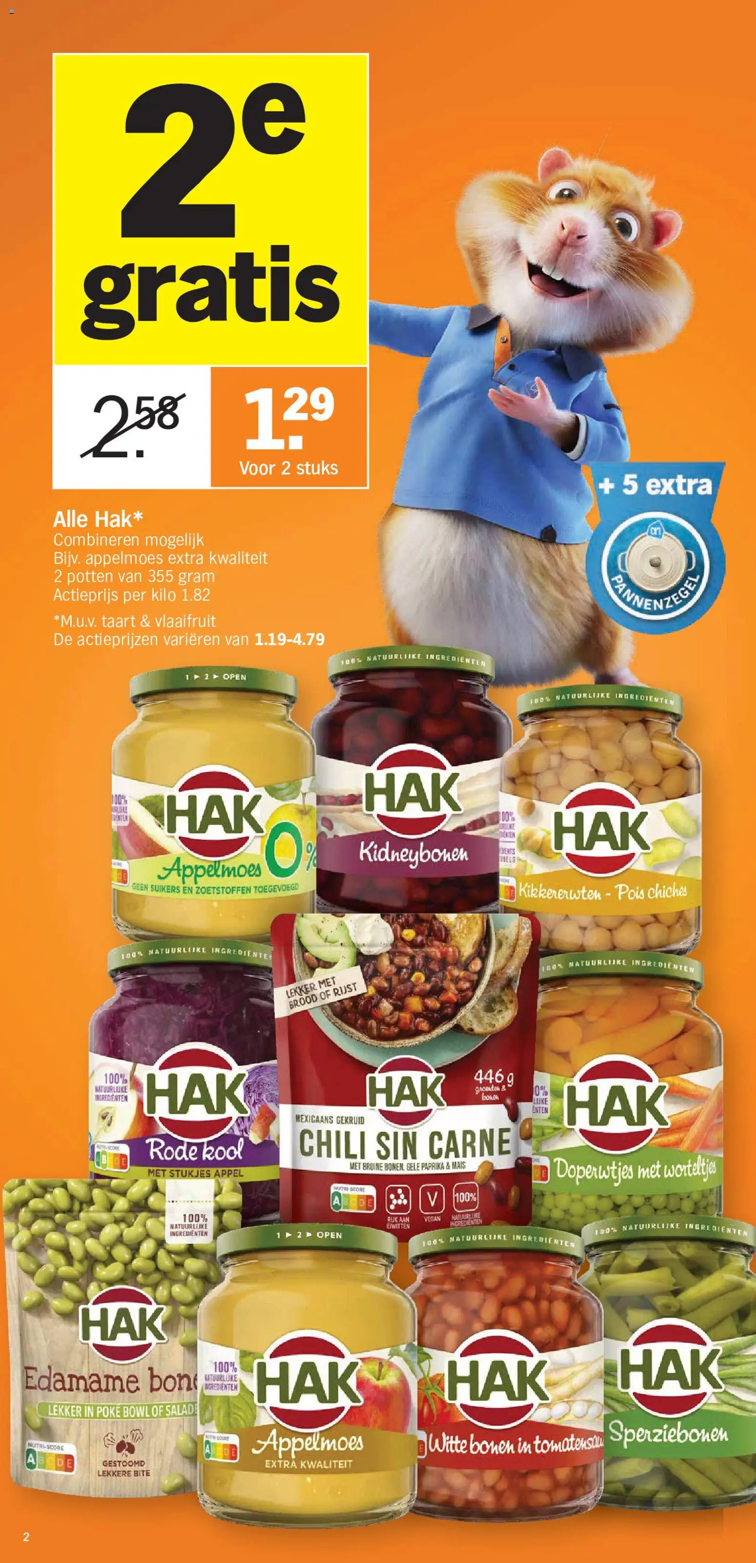 {H1} | Pagina: 2 | Producten: Kikkererwten, Paprika, Appel, Ingrediënten