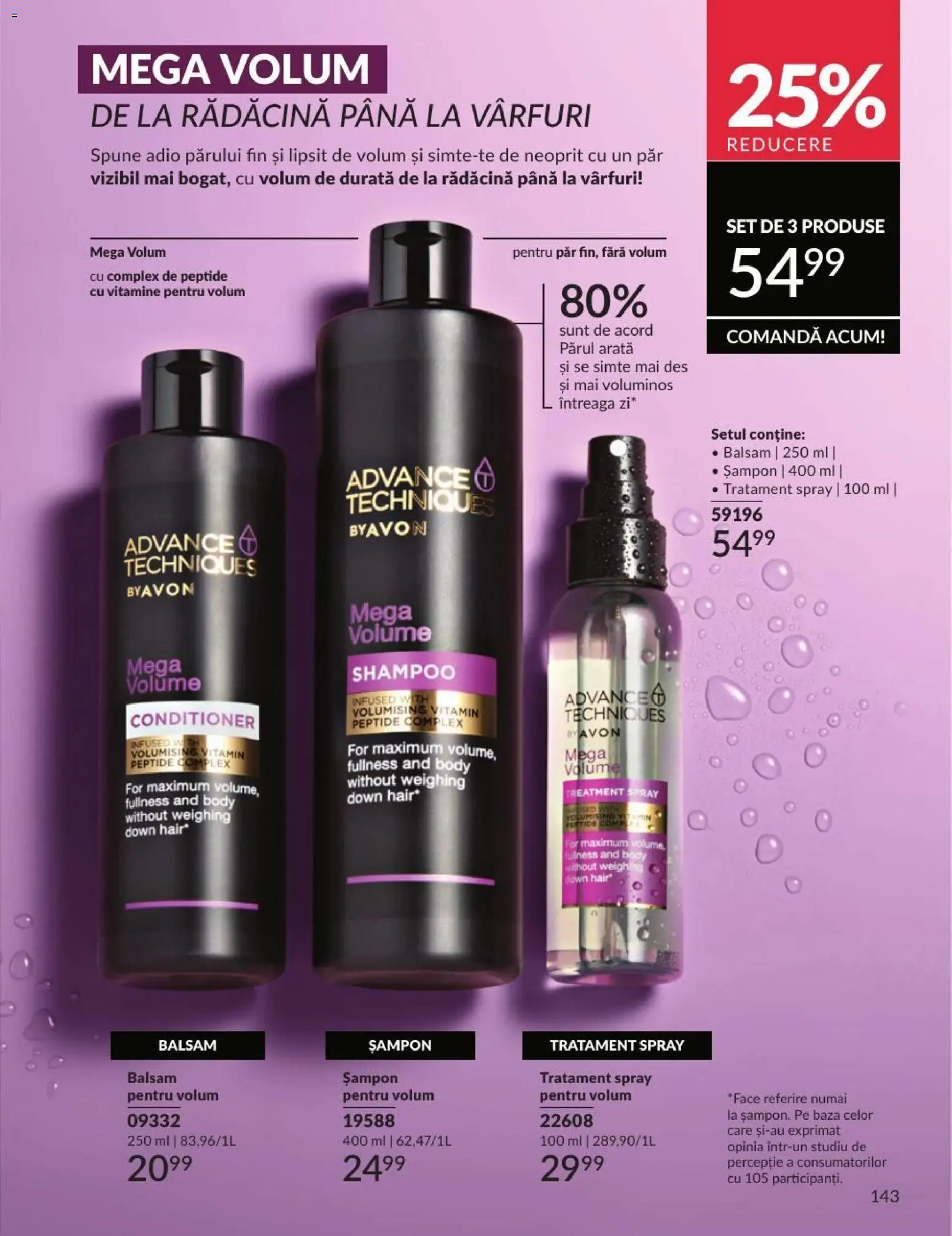 Noul catalog Avon – valabil de la 01.08.2026 | Pagină: 143 | Produse: Body, Șampon, Balsam