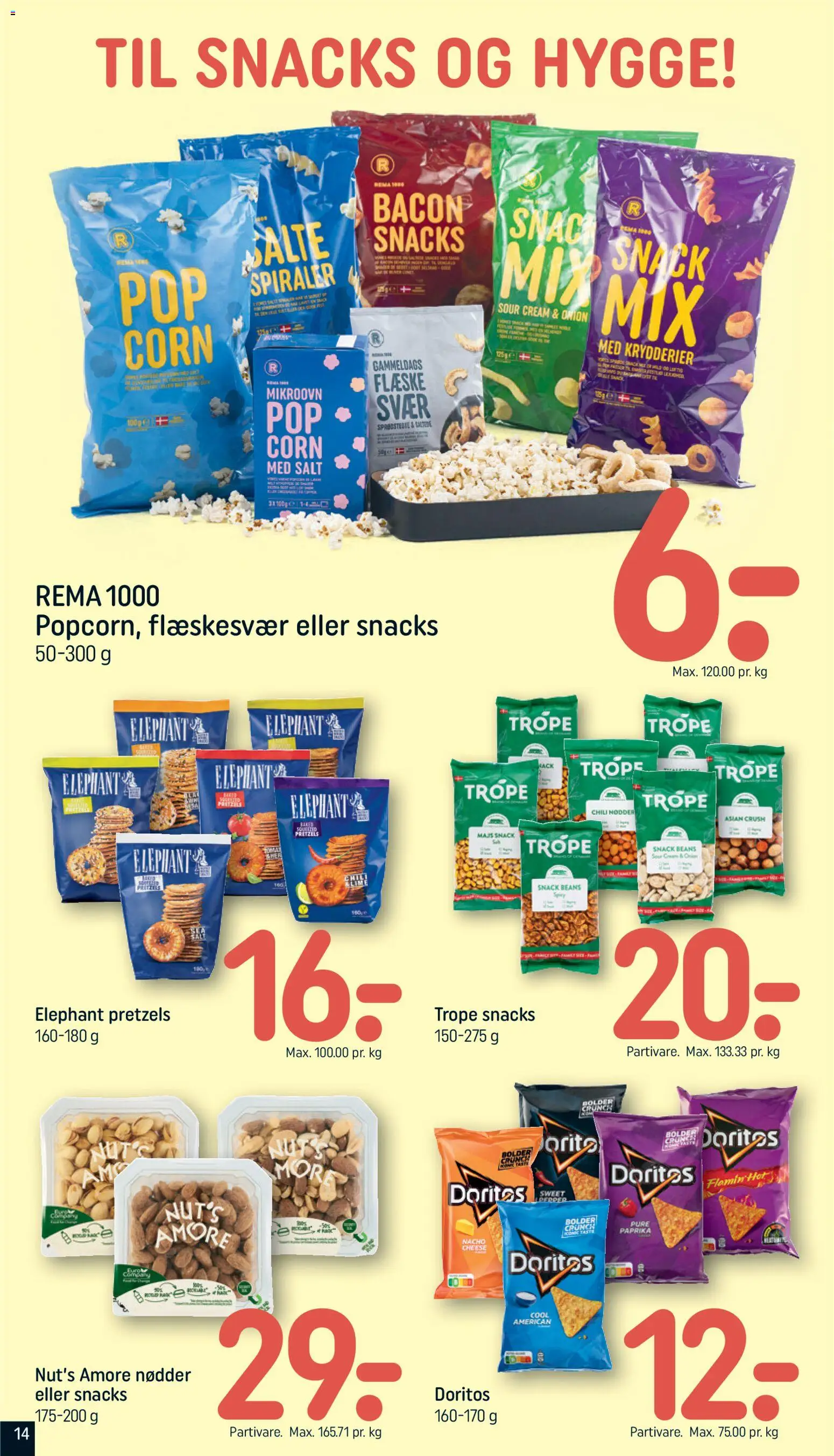 Rema 1000 tilbudsavis – gyldig fra 19/07/2026 | Side: 14 | Produkter: Chili, Majs, Salt, Flæskesvær