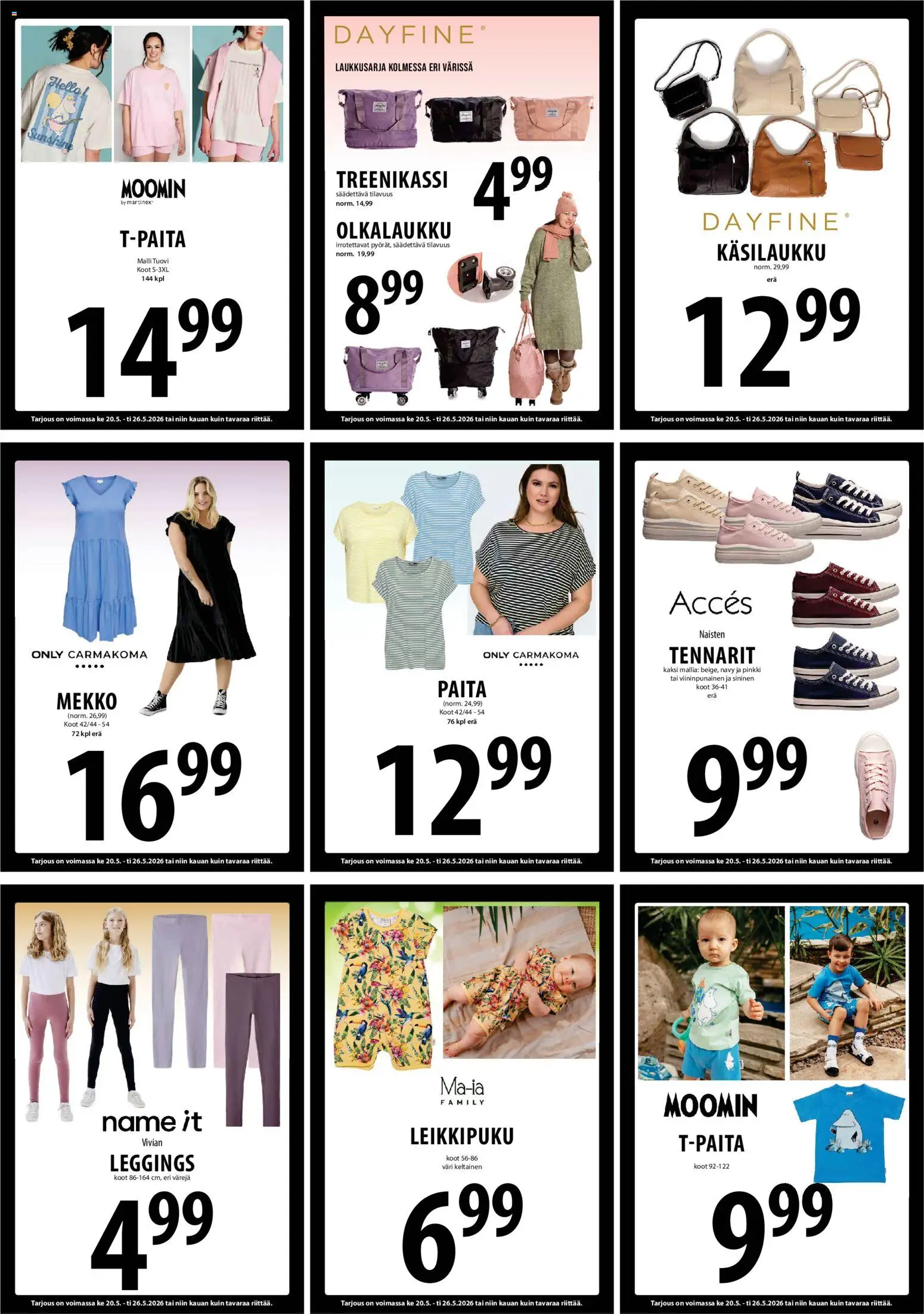 Tuuri tarjoukset – voimassa 20.05.2026 alkaen | Sivu: 19 | Tuotteet: Paita, Käsilaukku, Mekko