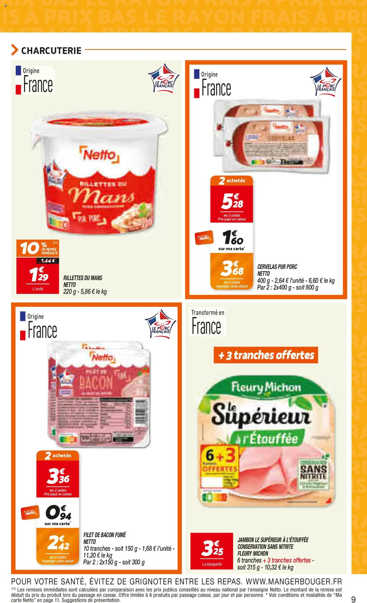 {H1} | Page: 9 | Produits: Jambon, Porc