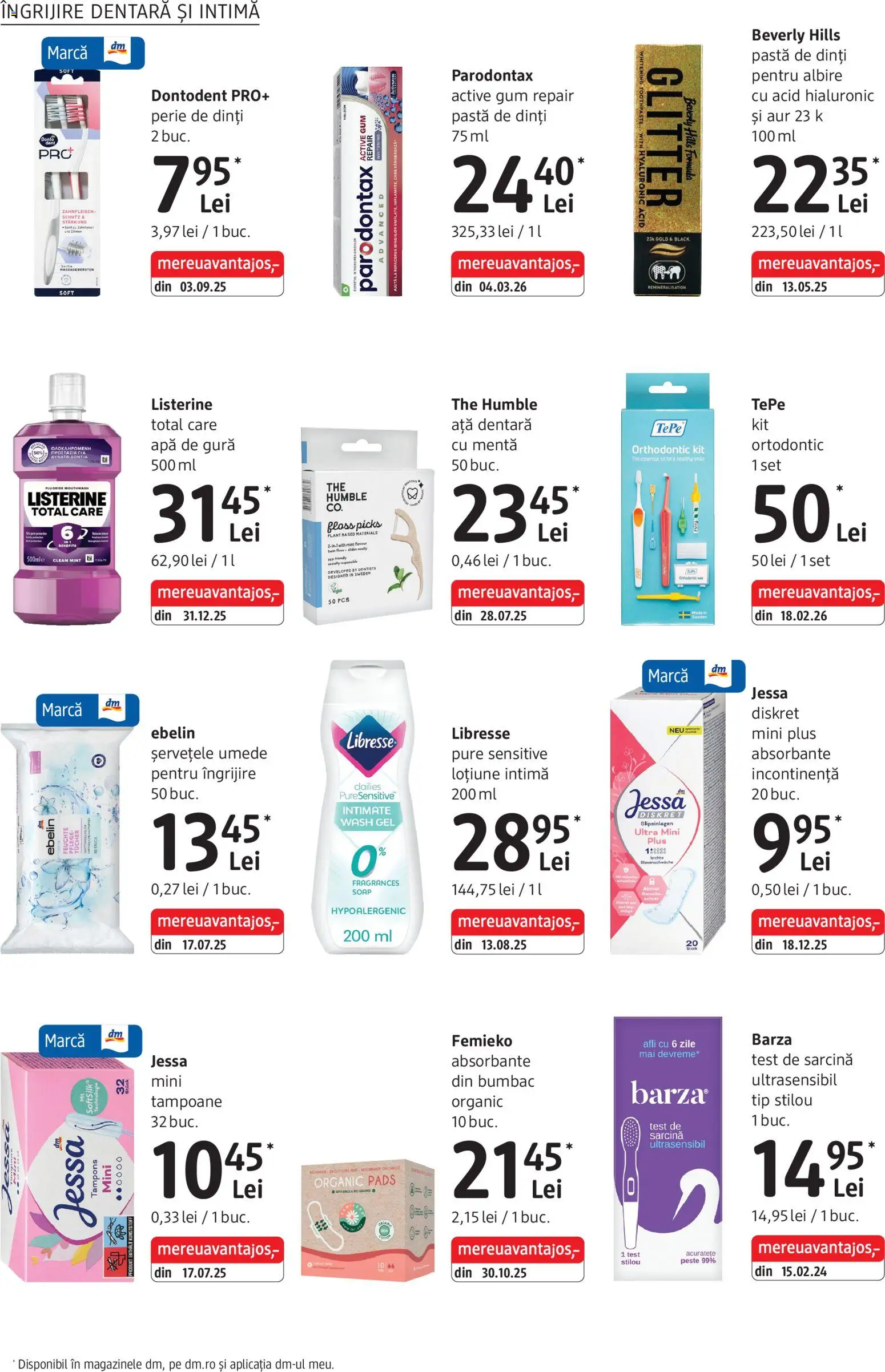 Noul catalog DM drogeriemarkt – valabil de la 02.04.2026 | Pagină: 20 | Produse: Pomelo, Ață dentară, Perie, Pește