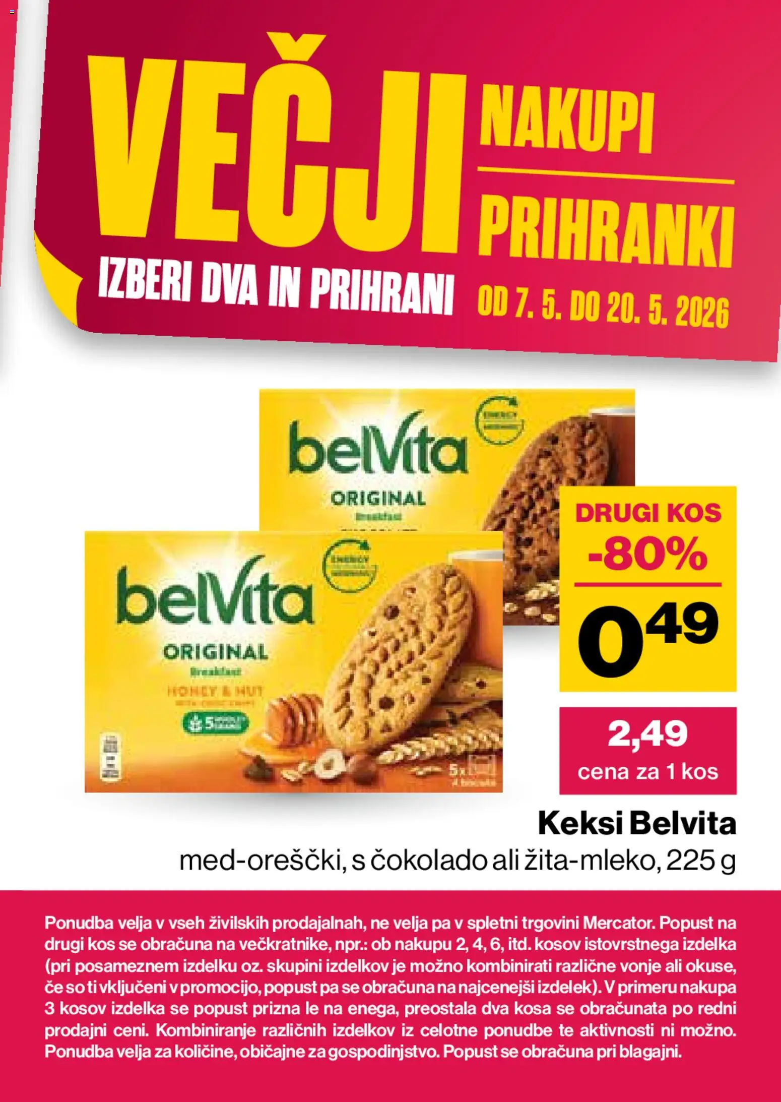 Novi Mercator katalog ponudbe – veljaven od 07.05.2026 | Stran: 25 | Izdelki: Keksi, Kos