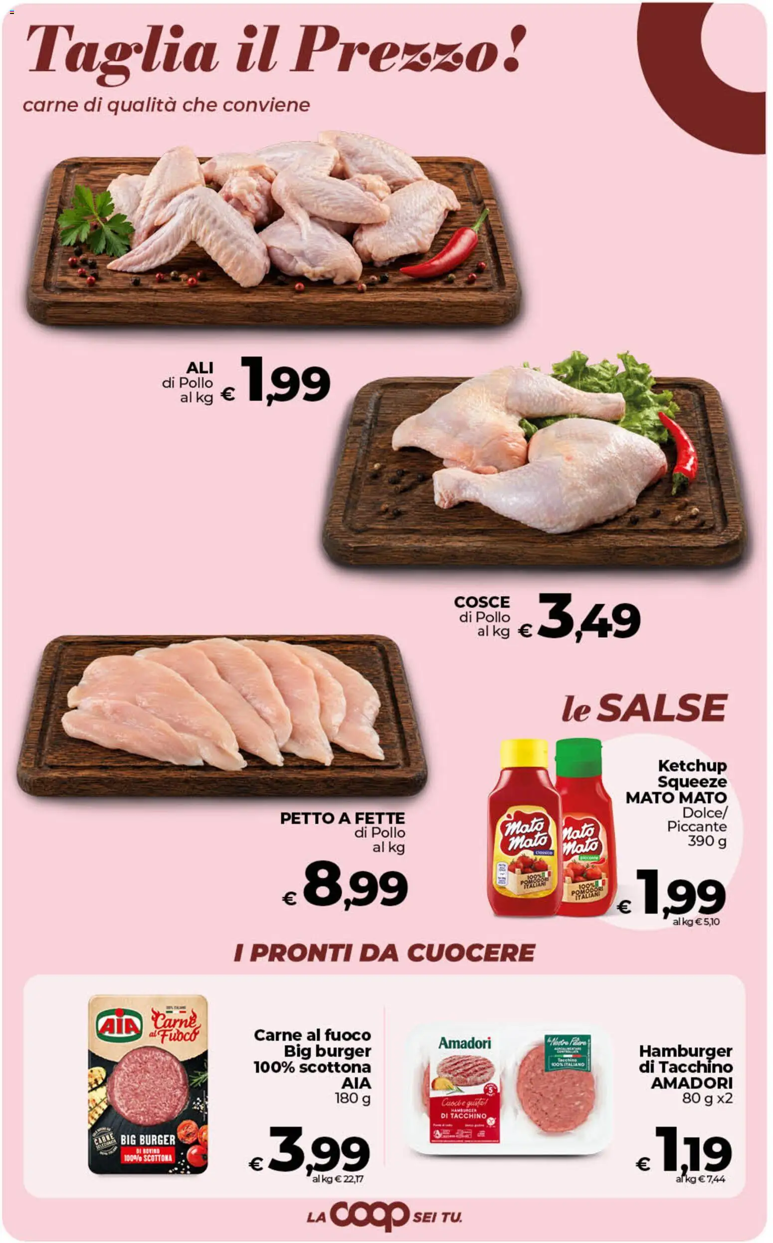 Volantino COOP del 01/09/2026 | Pagina: 12 | Prodotti: Pollo, Tacchino, Pomodori, Hamburger