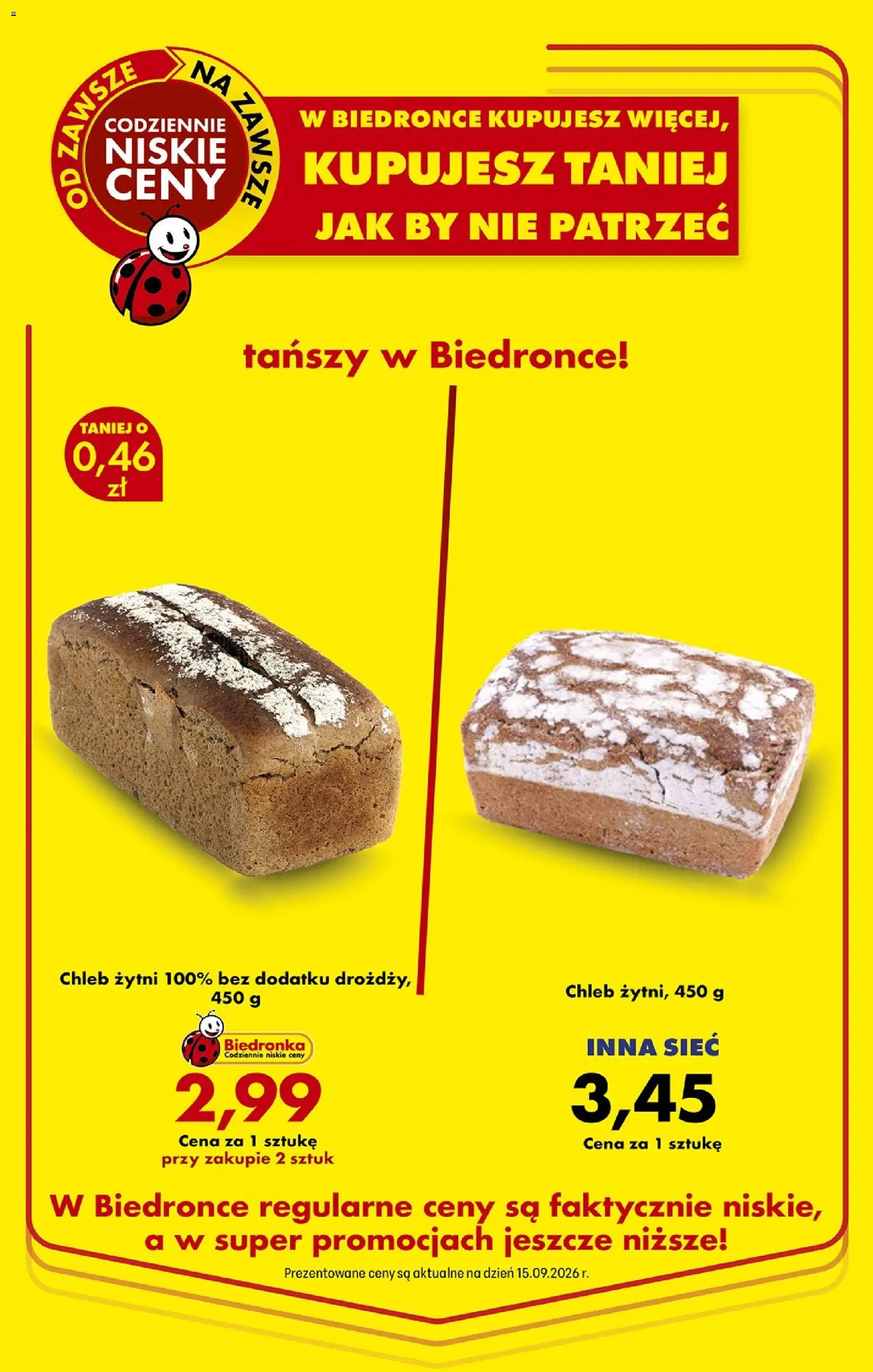 Biedronka gazetka od czwartku od 17.09.2026 | Strona: 4 | Produkty: Chleb żytni, Chleb
