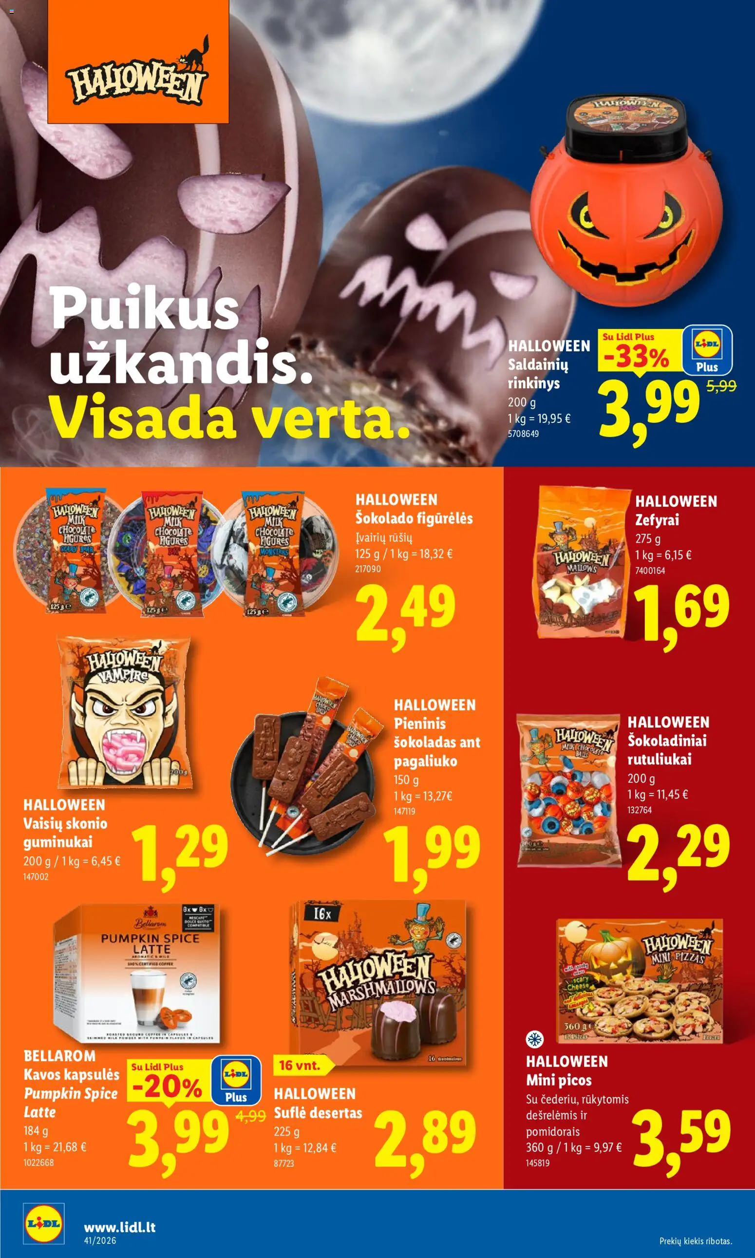 LIDL akcijos nuo 2026.10.05 | Puslapis: 20 | Prekių: Šokoladas, Kapsulės, Guminukai