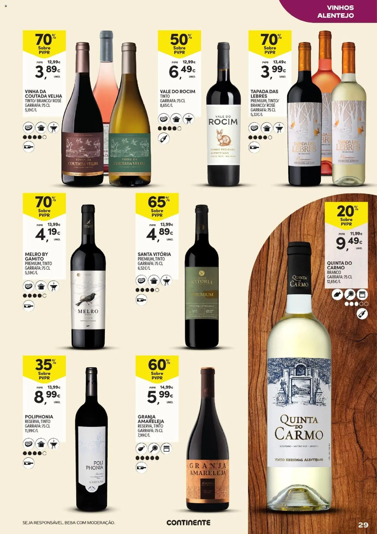 Continente Açores Vinhos, Enchidos e Queijos │ válido de 22/09/2026 | Página: 29 | Produtos: Lebre, Roupeiro, Vinho