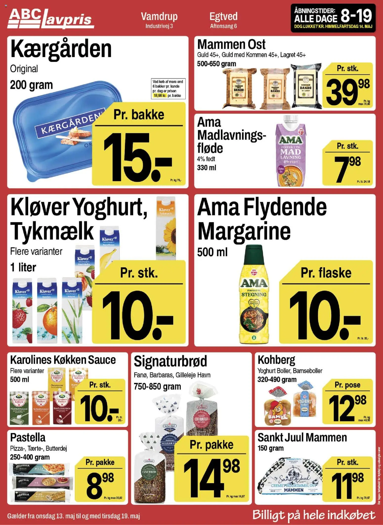 Abc Lavpris tilbudsavis – gyldig fra 13.05.2026 | Side: 4 | Produkter: Karry, Yoghurt, Fløde, Mornaysauce